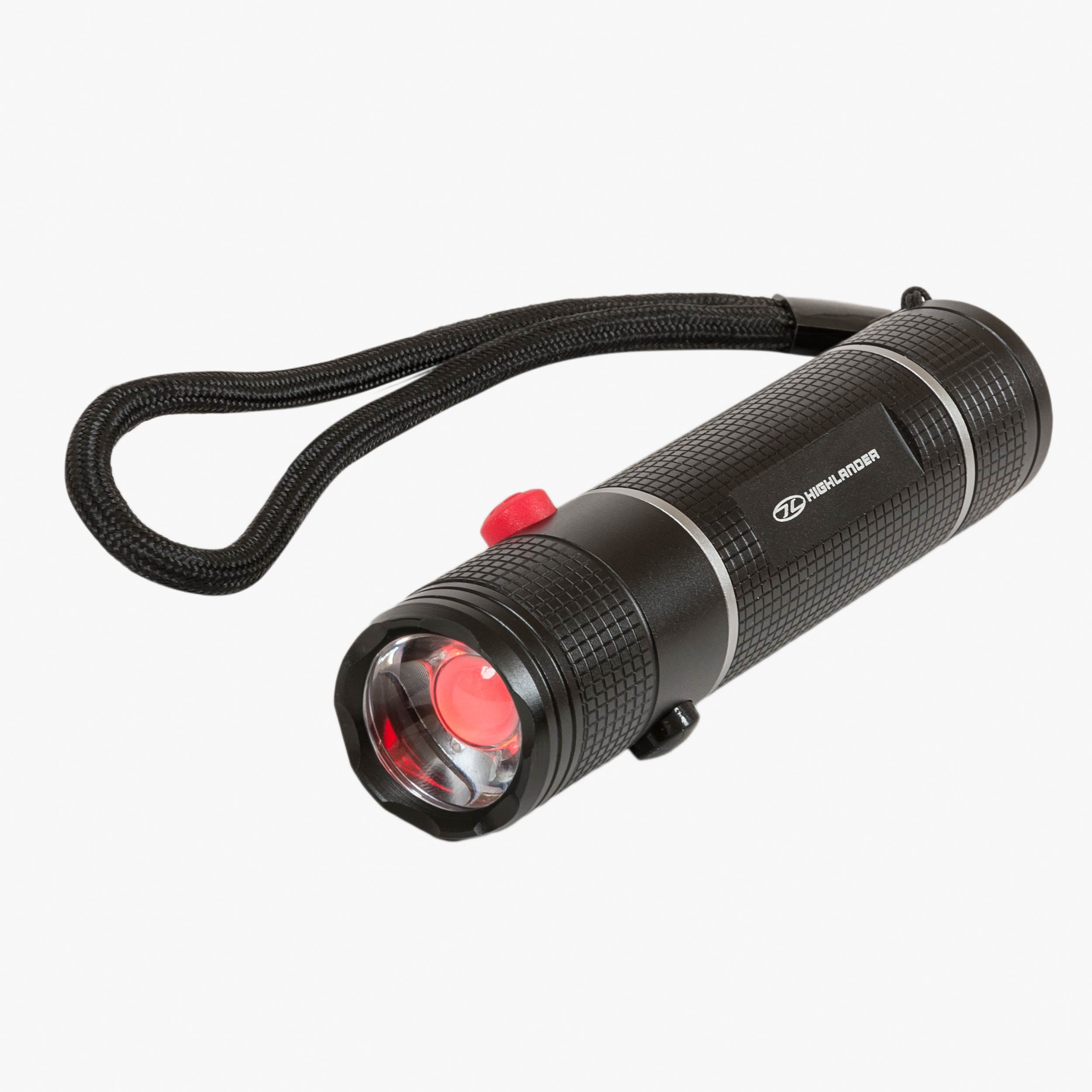 Highlander Hawkeye Lampe Torche Main LED Blanc Rouge