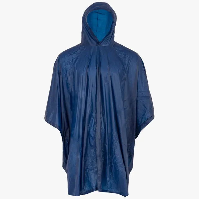 Highlander Poncho imperméable PEVA à capuche bleu