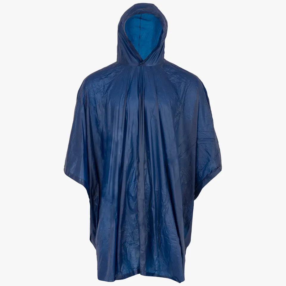 Highlander Poncho imperméable PEVA à capuche bleu