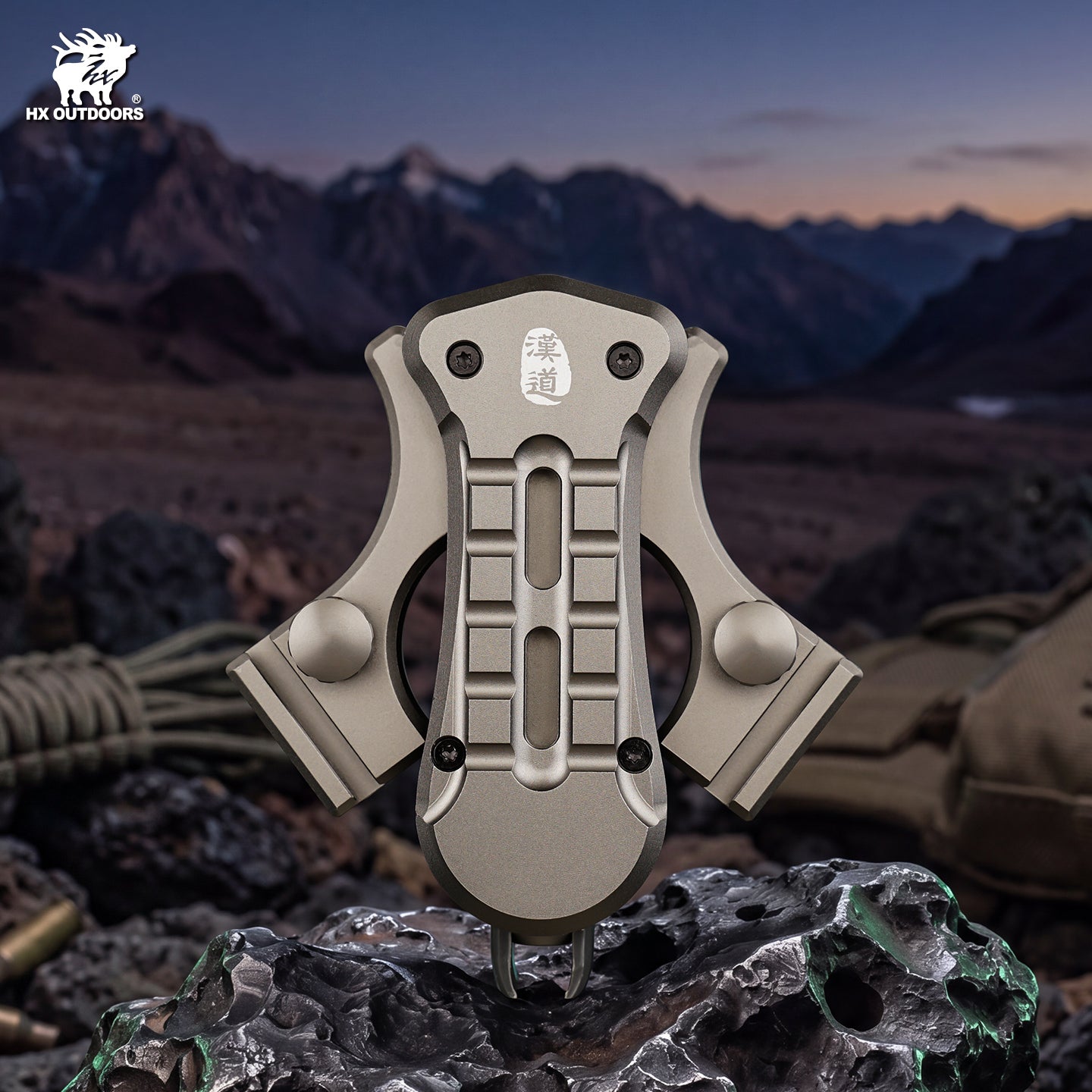HX Accurion EDC-112A lance-pierre pliant alu gris