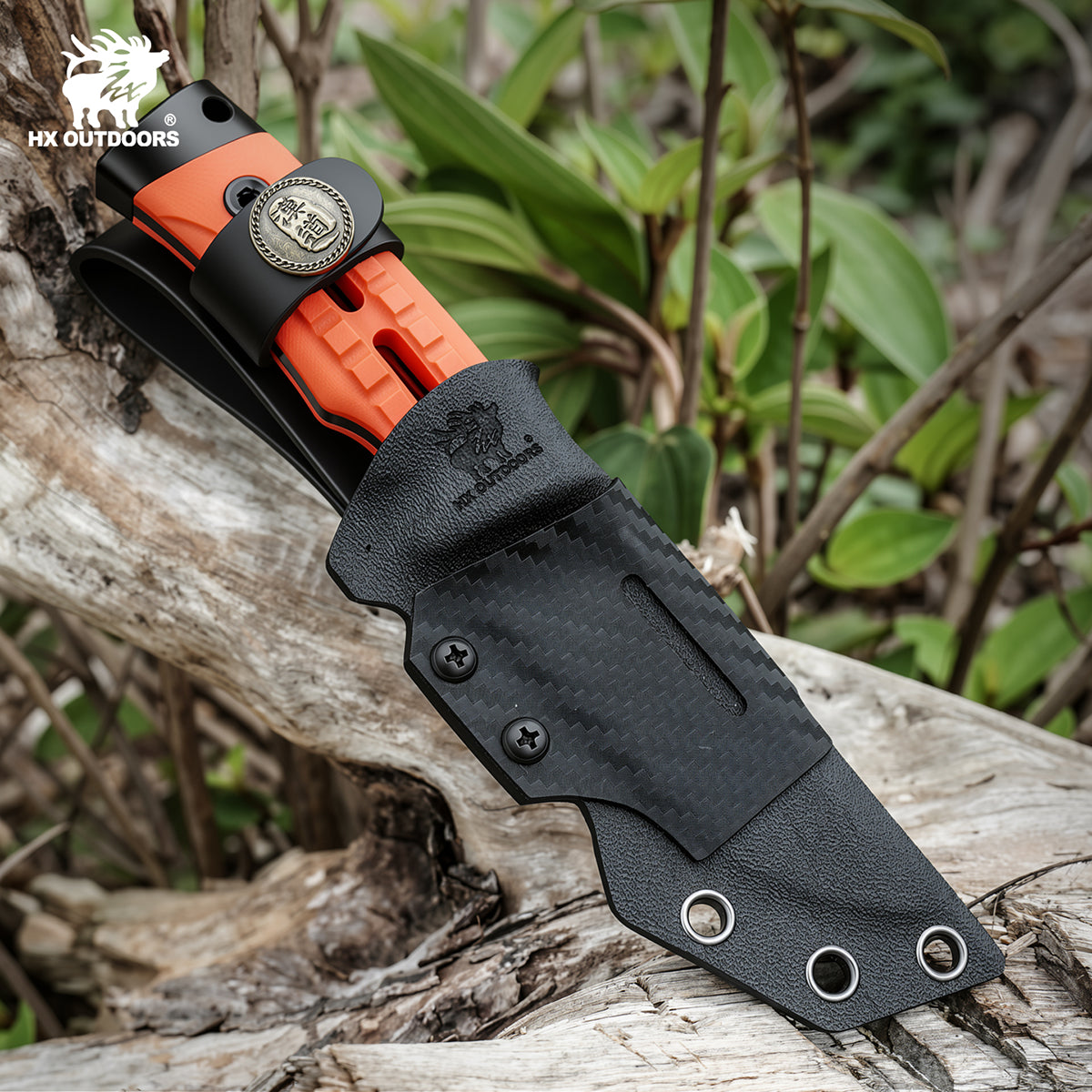 HX Rock Apex SE TD-25A couteau fixe 80 mm manche G10 orange