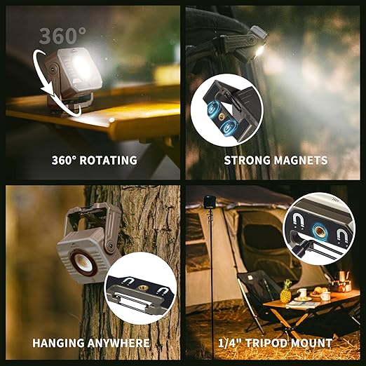 Naturehike Lampe LED 1200 Lumens Rechargeable Étanche