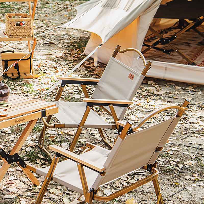 Naturehike Glamping chaise camping aluminium noir rembourrée 120 kg