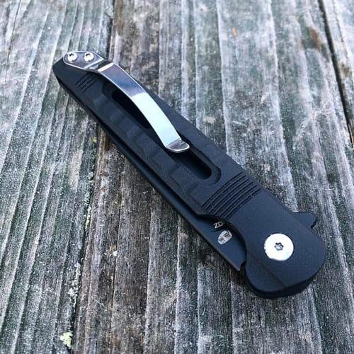 HX Dark Master ZD-112B couteau pliant D2 noir G10 80 mm