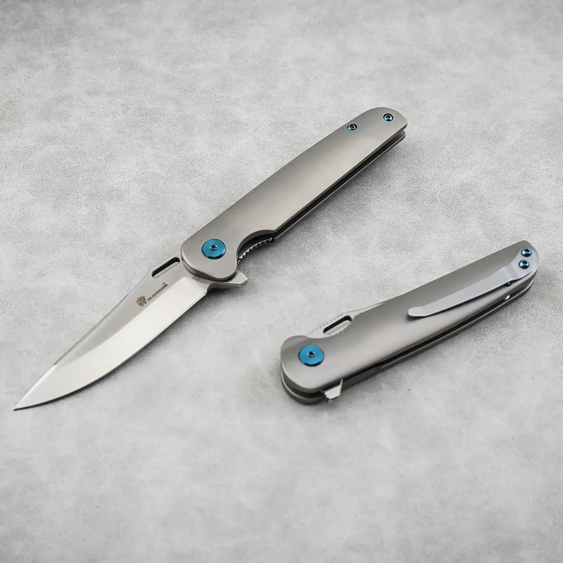HX Vulcan ZD-117S couteau pliant titane lame D2 80 mm