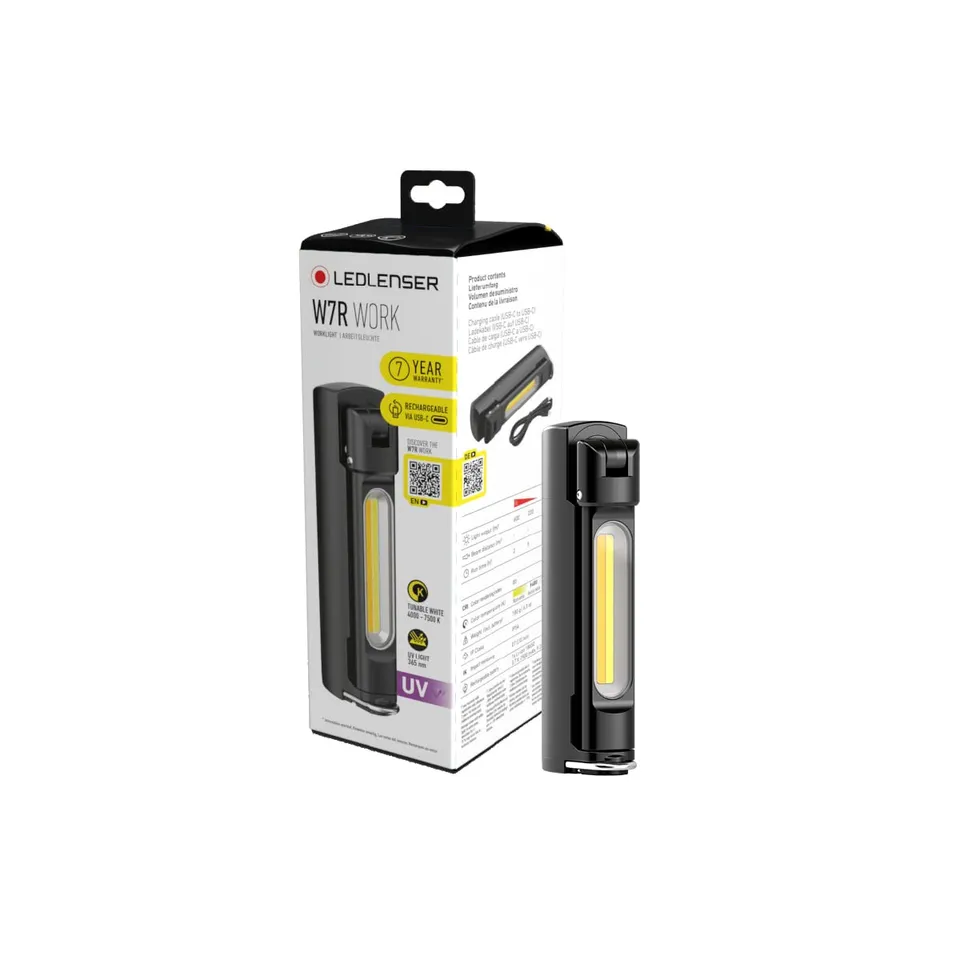 Ledlenser W7R Work lampe de travail rechargeable UV 600 lm