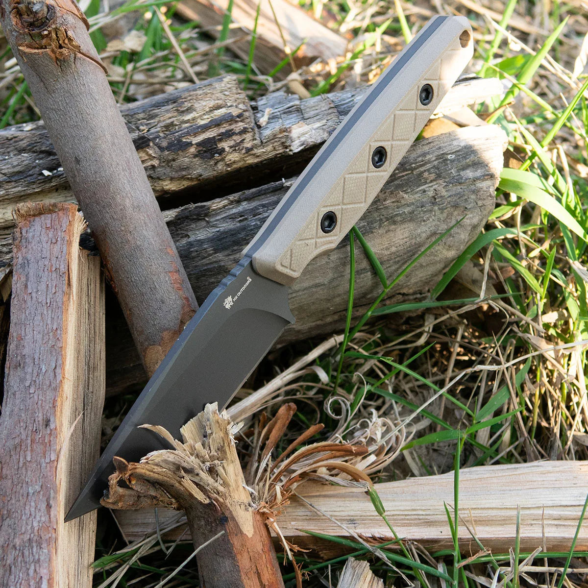 HX Maverick D-354B couteau fixe 14C28N G10 gris