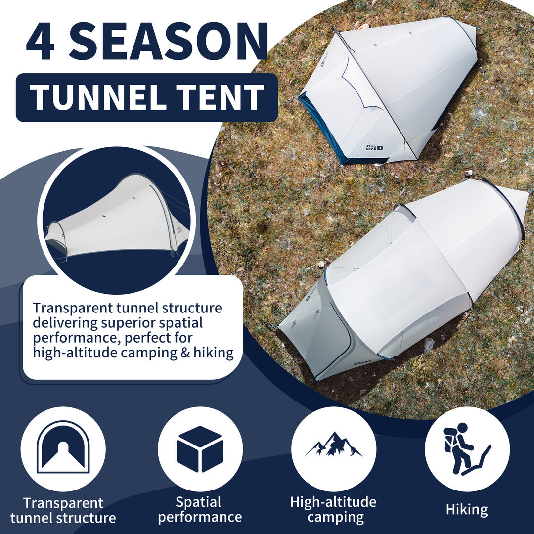 Naturehike Daban tente tunnel 1 personne 4 saisons ultralégère