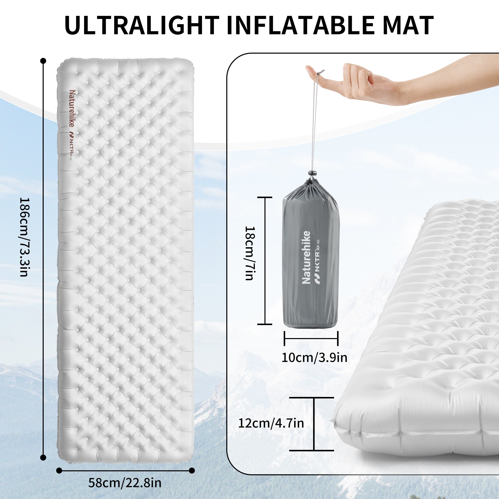 Naturehike TuYe R8.8 matelas gonflable 196x64 cm