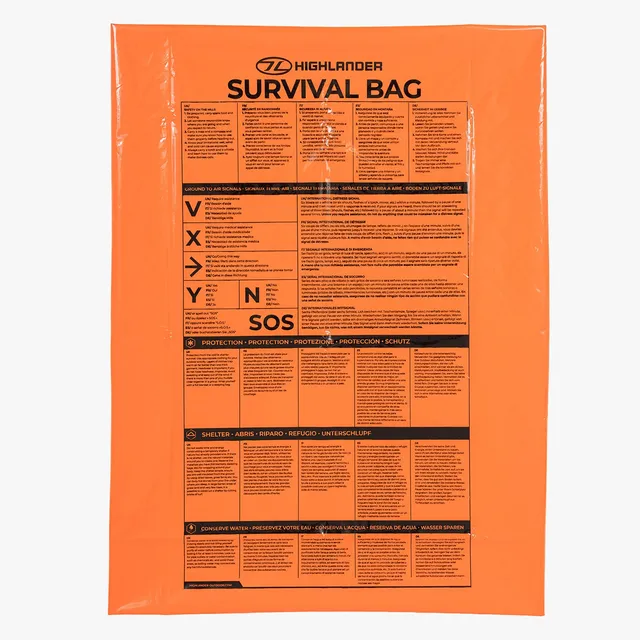 Highlander Survival sac bivouac urgence orange 2 places