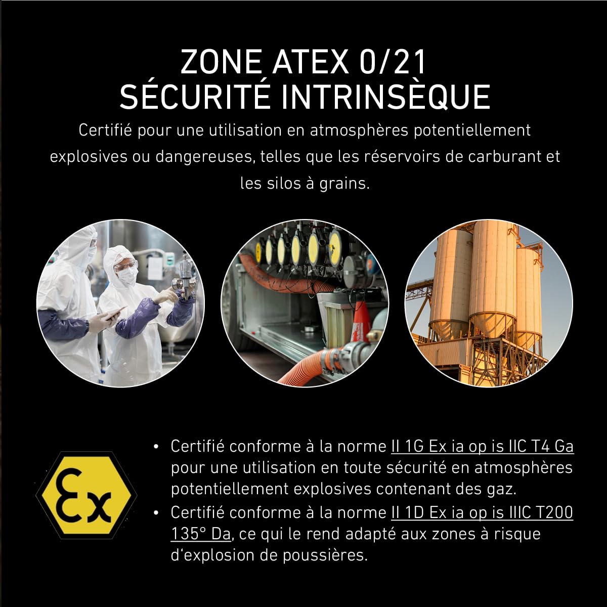 Ledlenser EX4 lampe torche ATEX zone 0 50 lm piles AAA