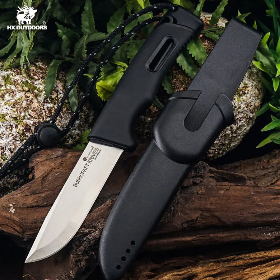HX Survival Master 4 couteau fixe 95 mm manche noir