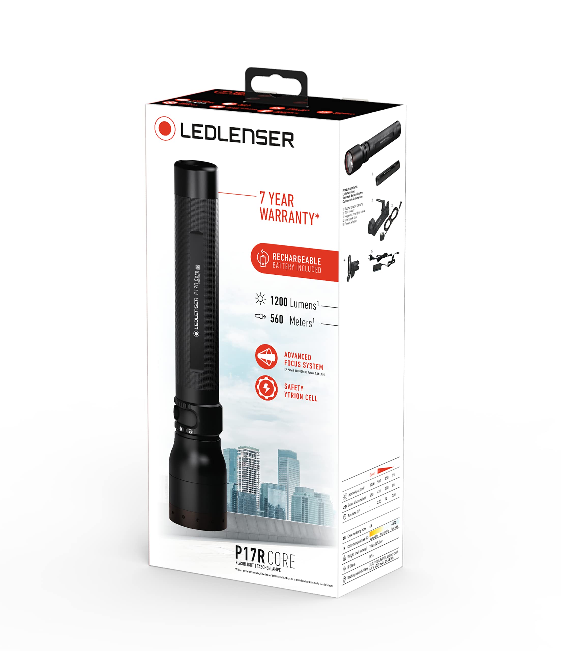 Ledlenser P17R Core lampe torche rechargeable 1200 lm
