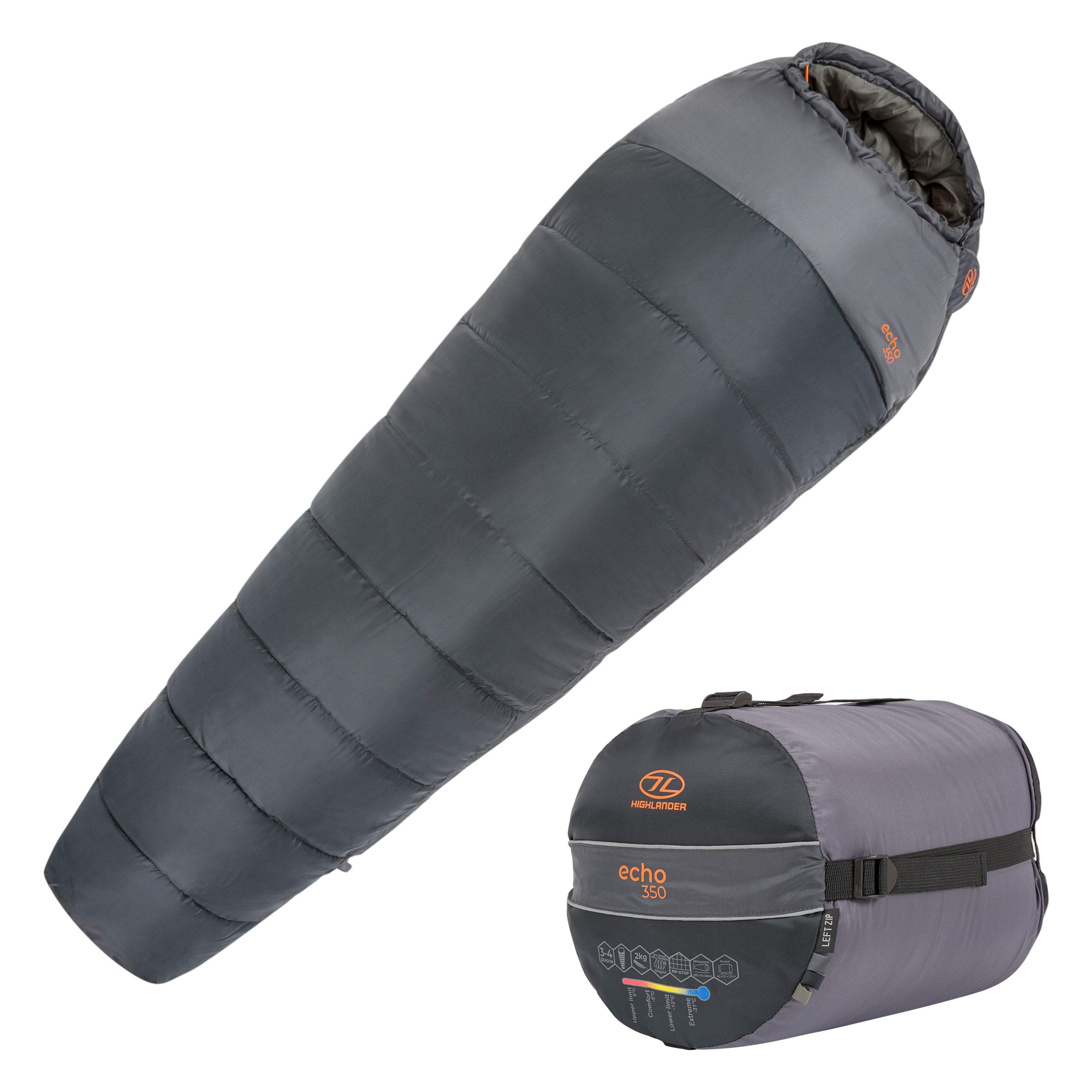 Highlander Echo 350 sac de couchage momie 3-4 saisons