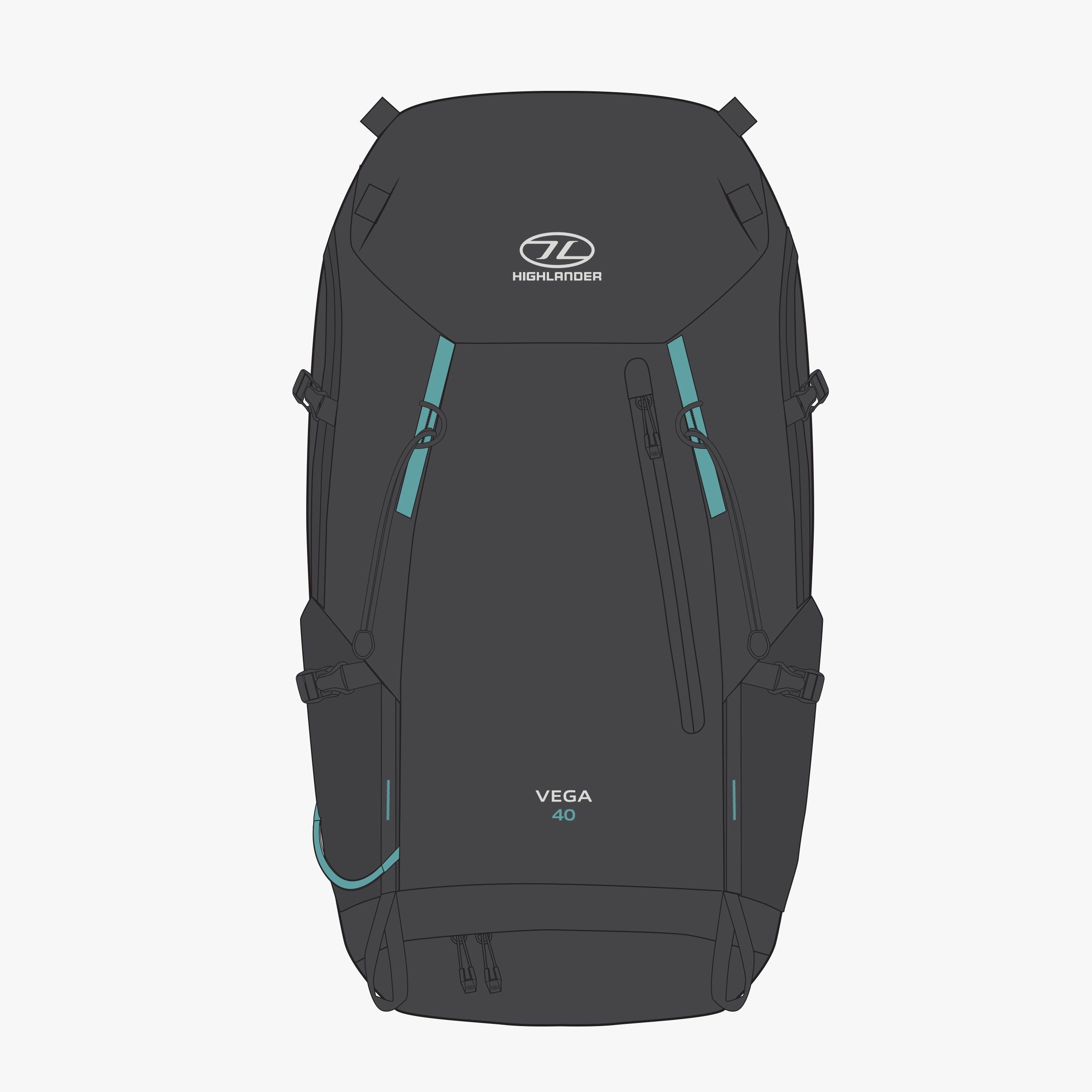 Highlander Vega sac à dos 40L femme teal