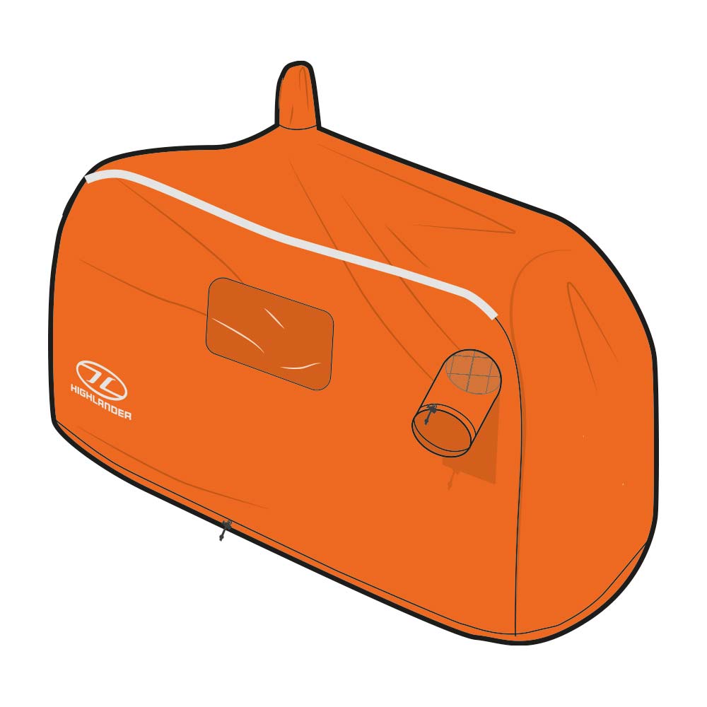 Highlander Storm Vault abri survie 2-3 personnes orange