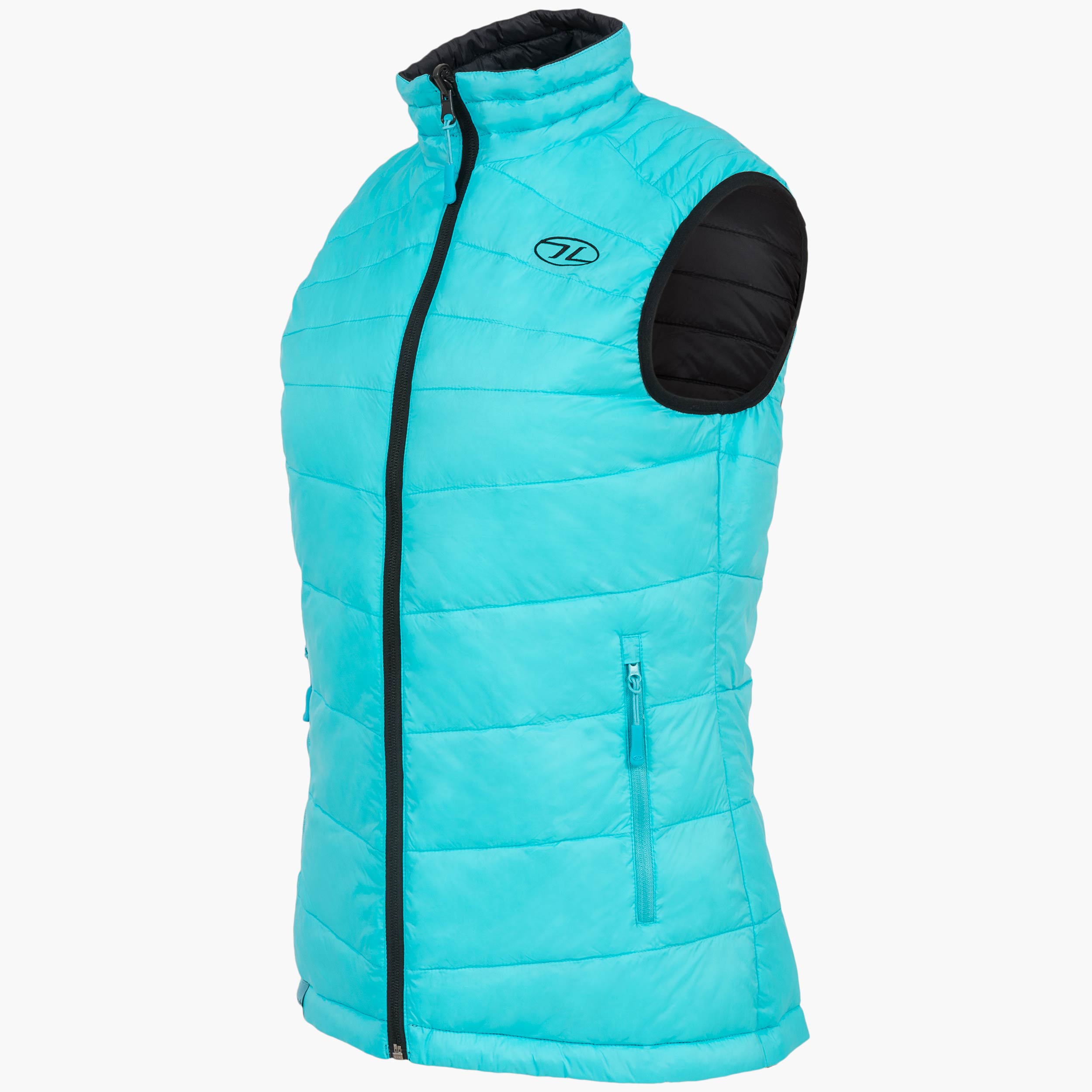 Highlander Reversible Gilet réversible femme noir turquoise isolé