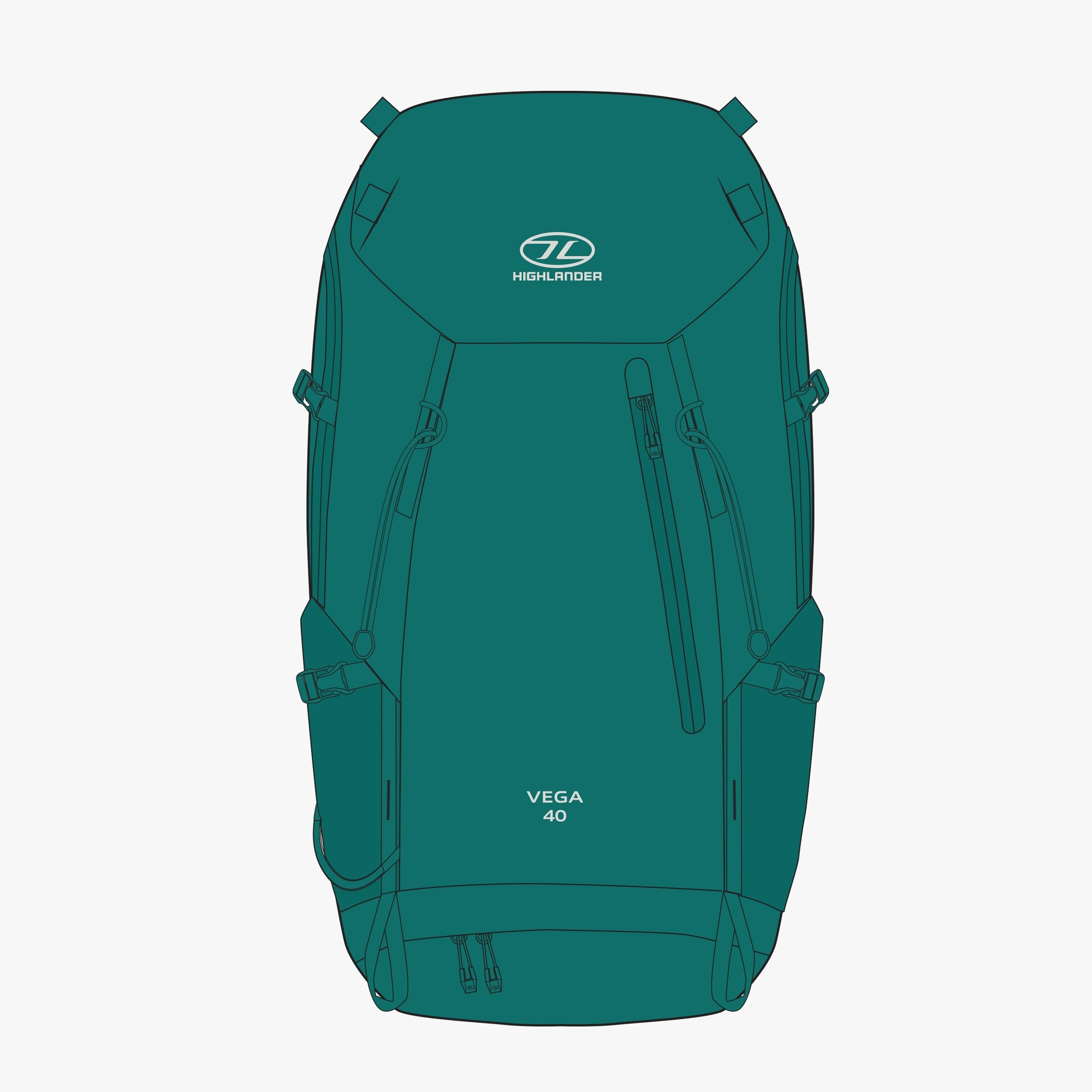 Highlander Vega sac à dos 40L femme teal