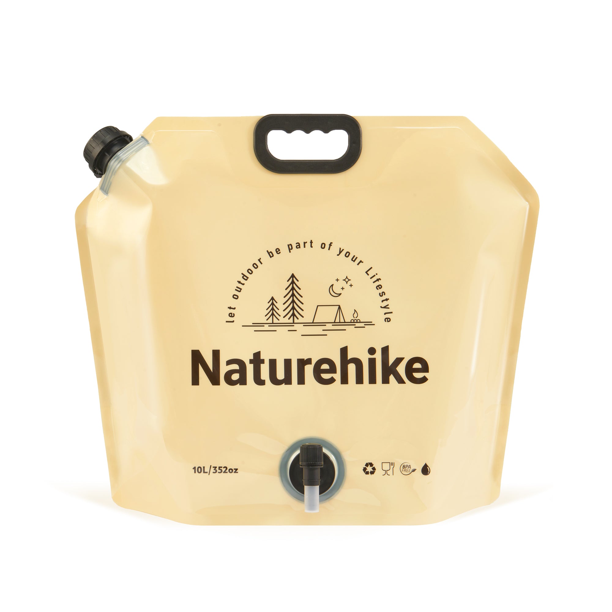 Naturehike sac eau pliable 10L robinet jaune alimentaire