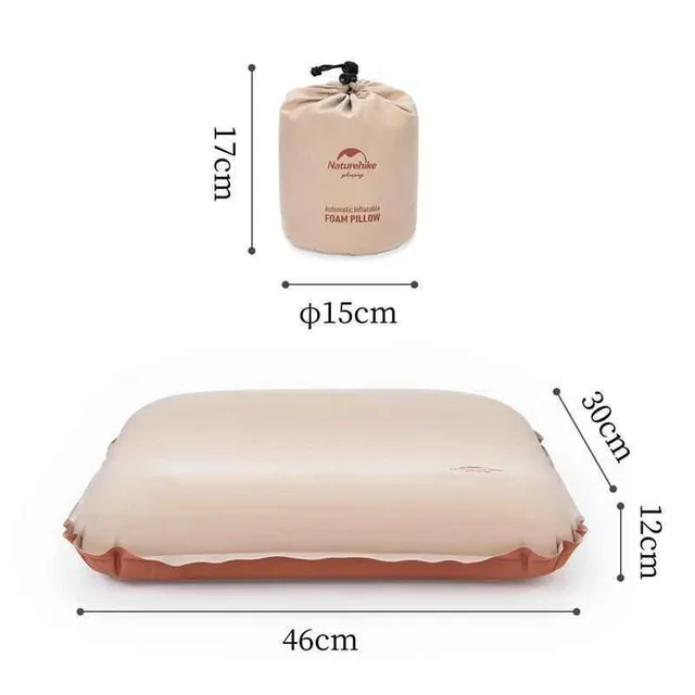 Naturehike oreiller de camping gonflable hybride mousse 3D
