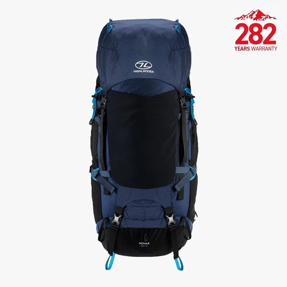 Highlander Novar Sac à dos trek 60+5 L bleu marine