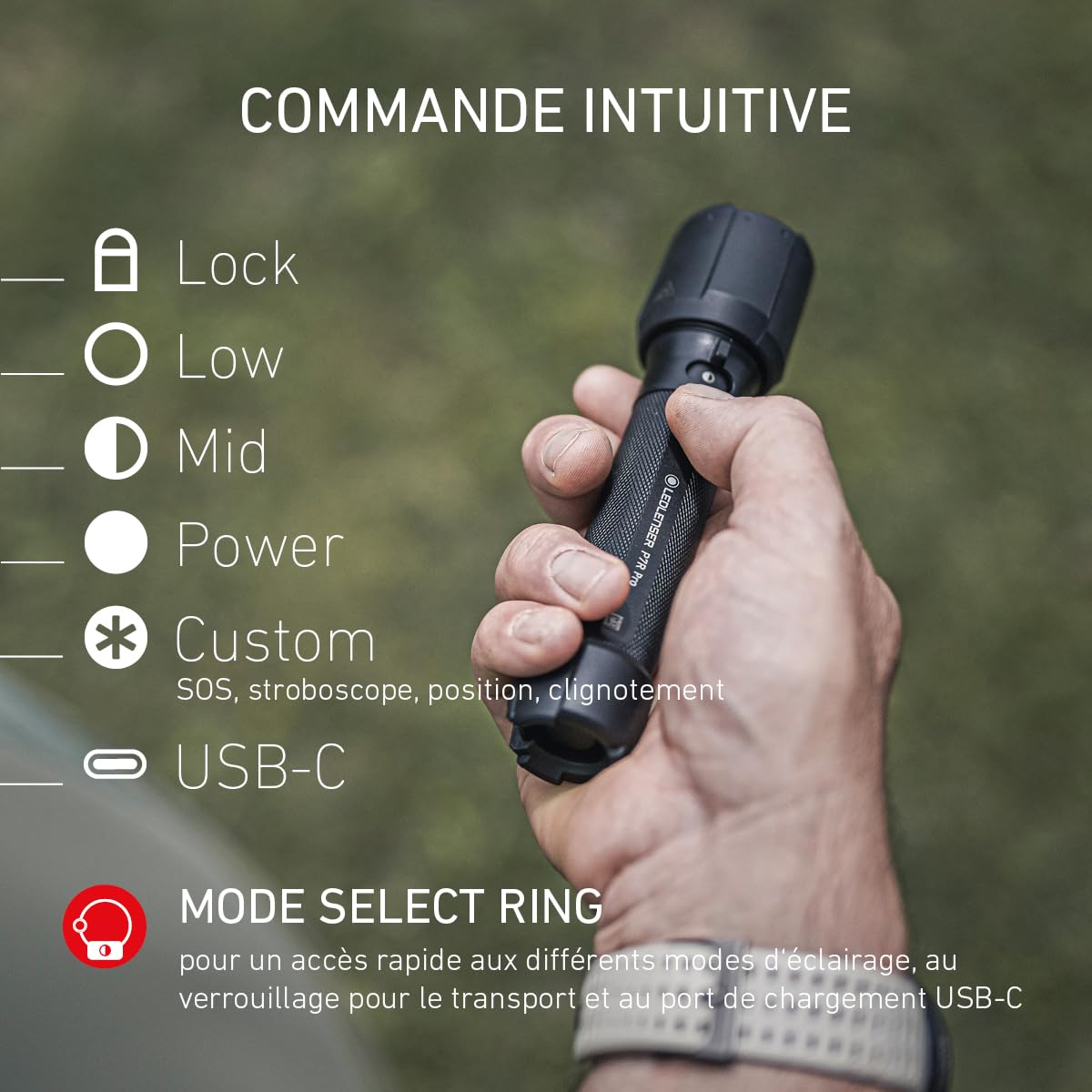Ledlenser P7R Pro P-Series Lampe Torche 2000lm 320m