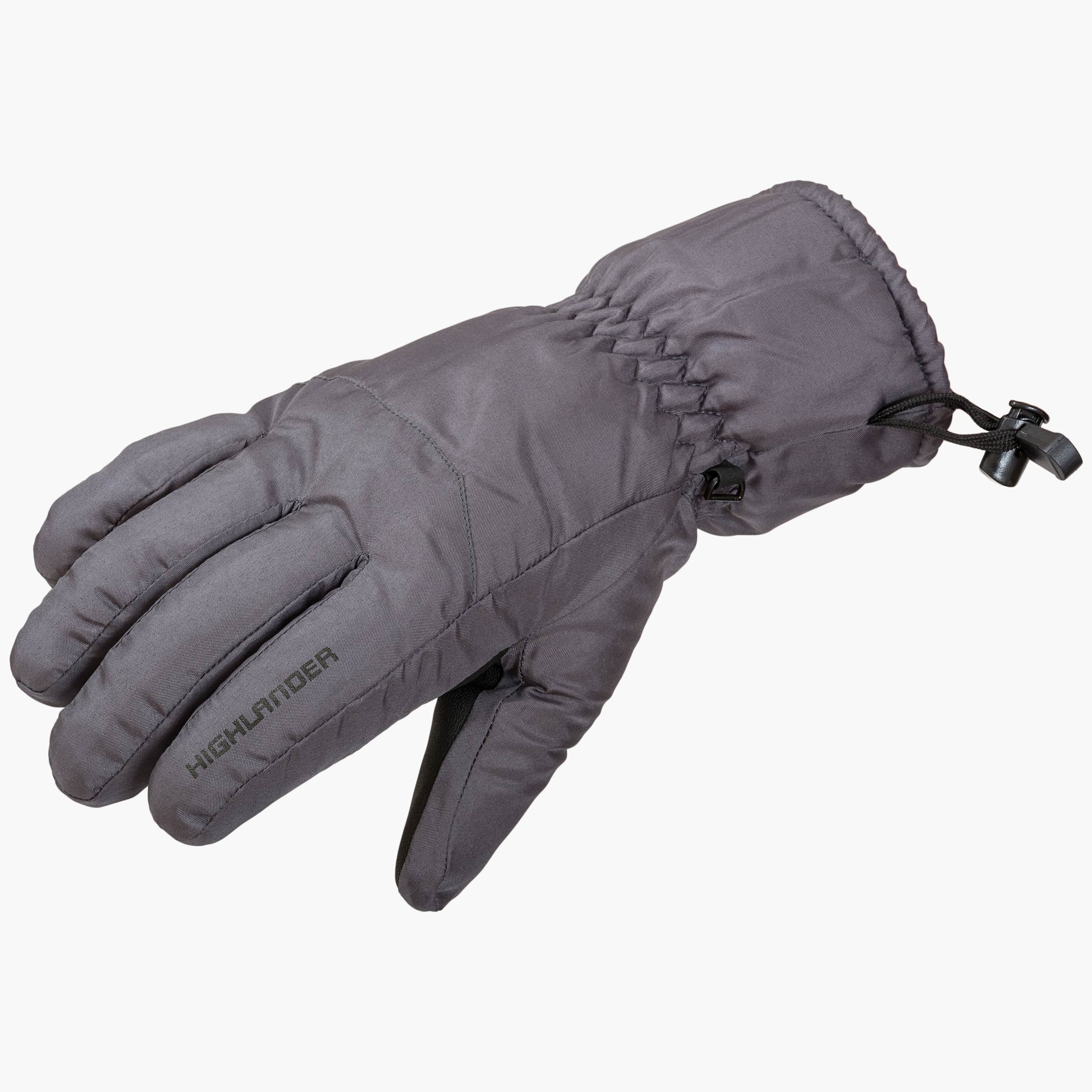 Highlander gants de ski gris respirants doublure polaire