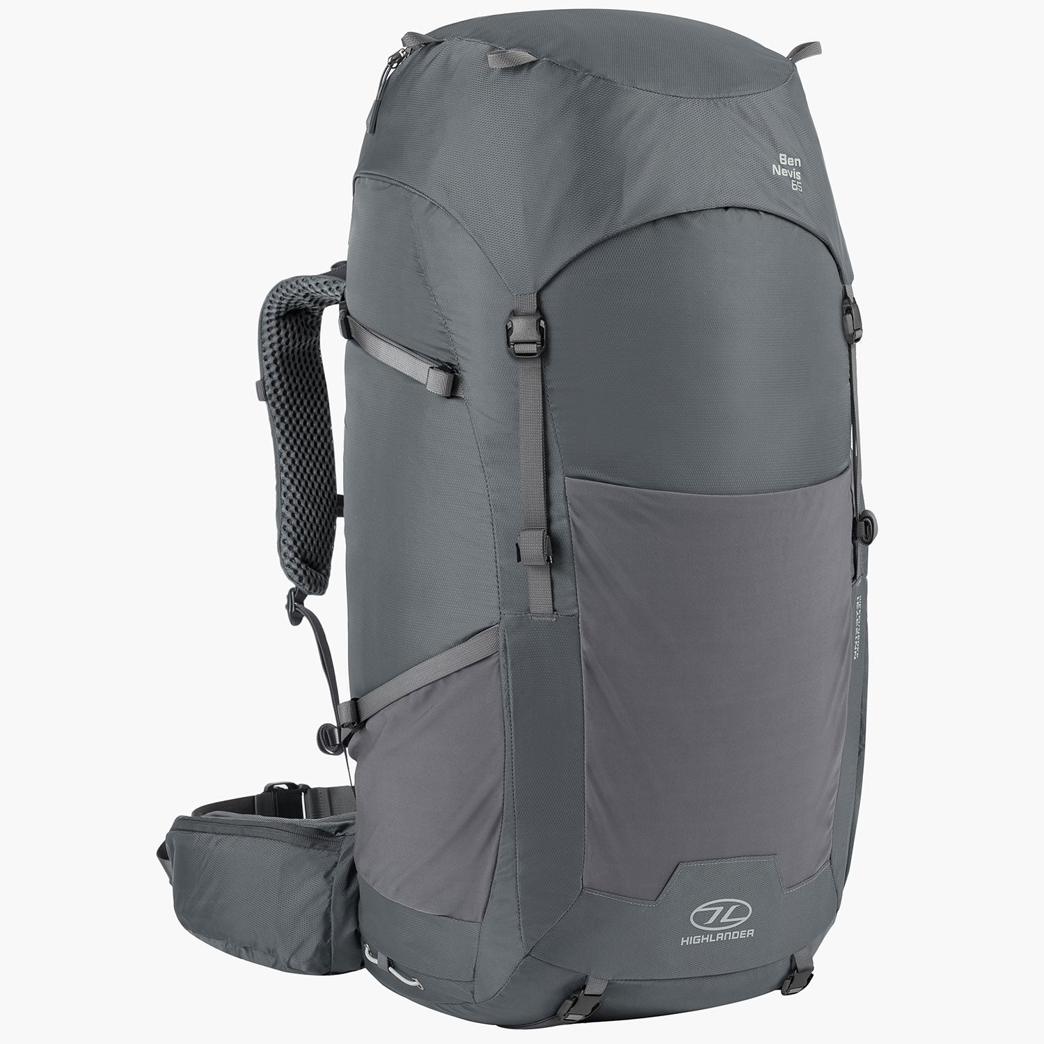 Highlander Ben Nevis sac à dos 65L gris rando