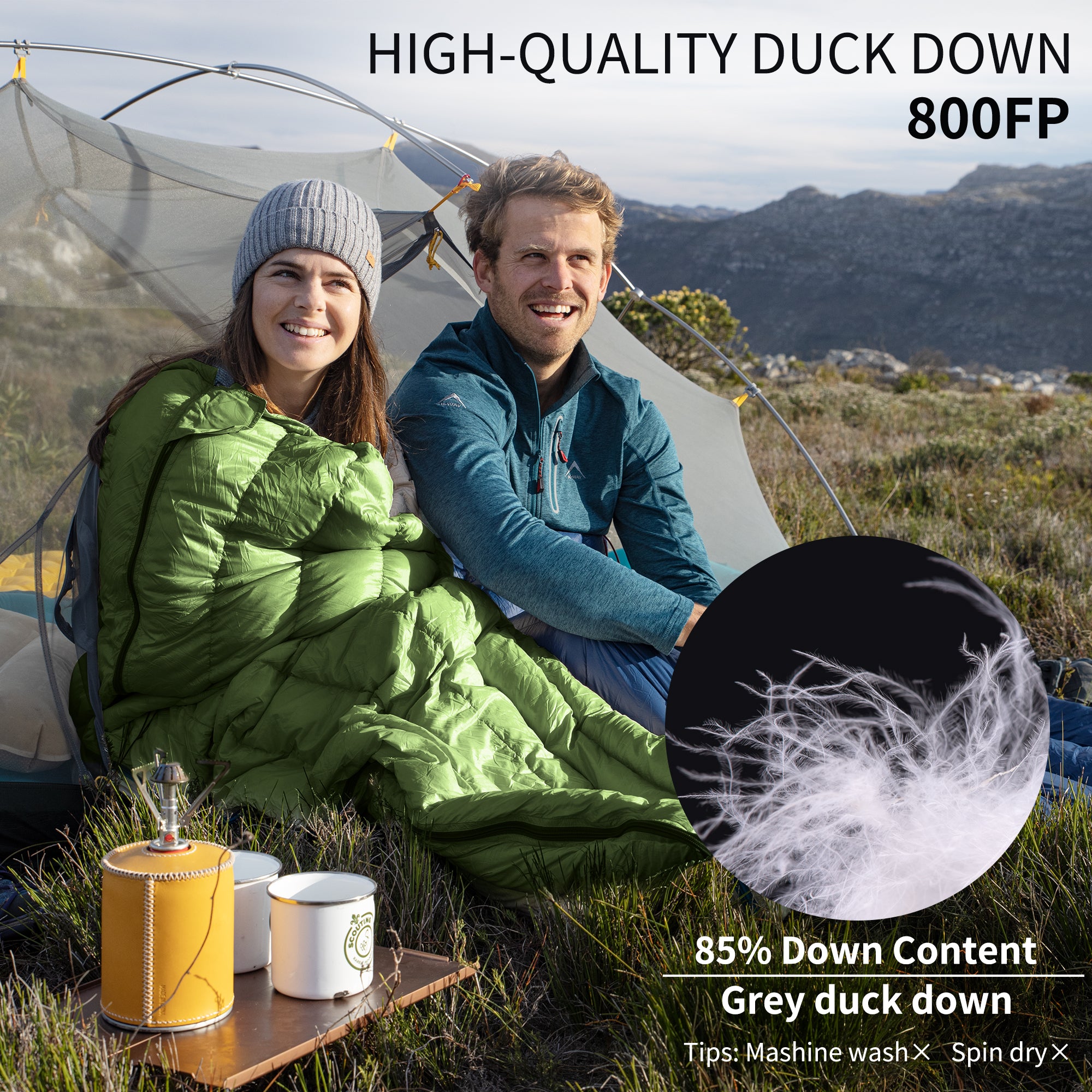 Naturehike CW295 sac de couchage duvet 12°C Navy