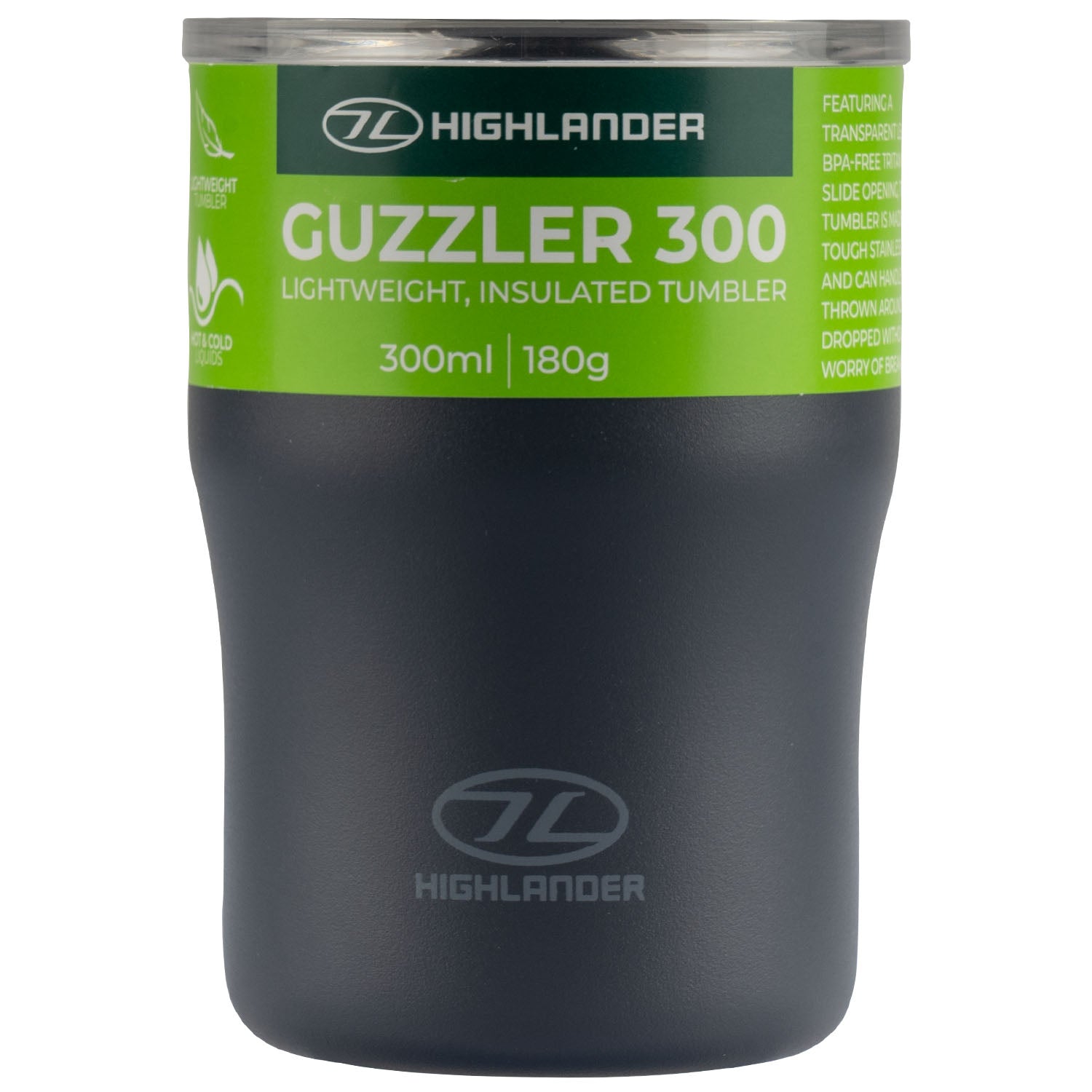 Highlander Guzzler 300 Gobelet Isotherme Inox 300ml Vert Ardoise