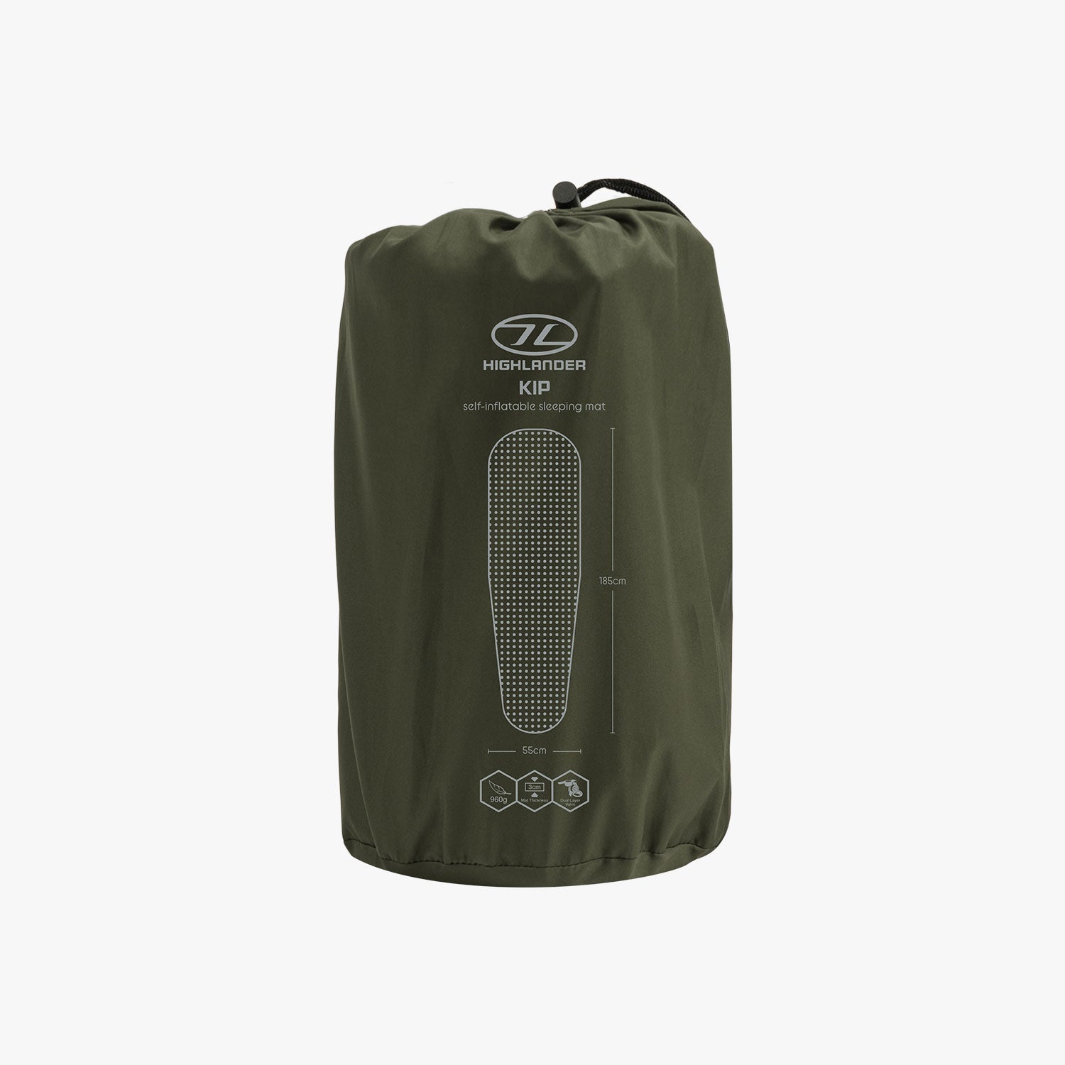 Highlander Kip Mat matelas autogonflant olive 198 cm