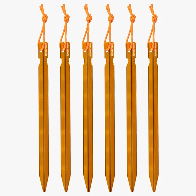 Highlander Arrow sardine tente alu 18 cm lot 6 orange