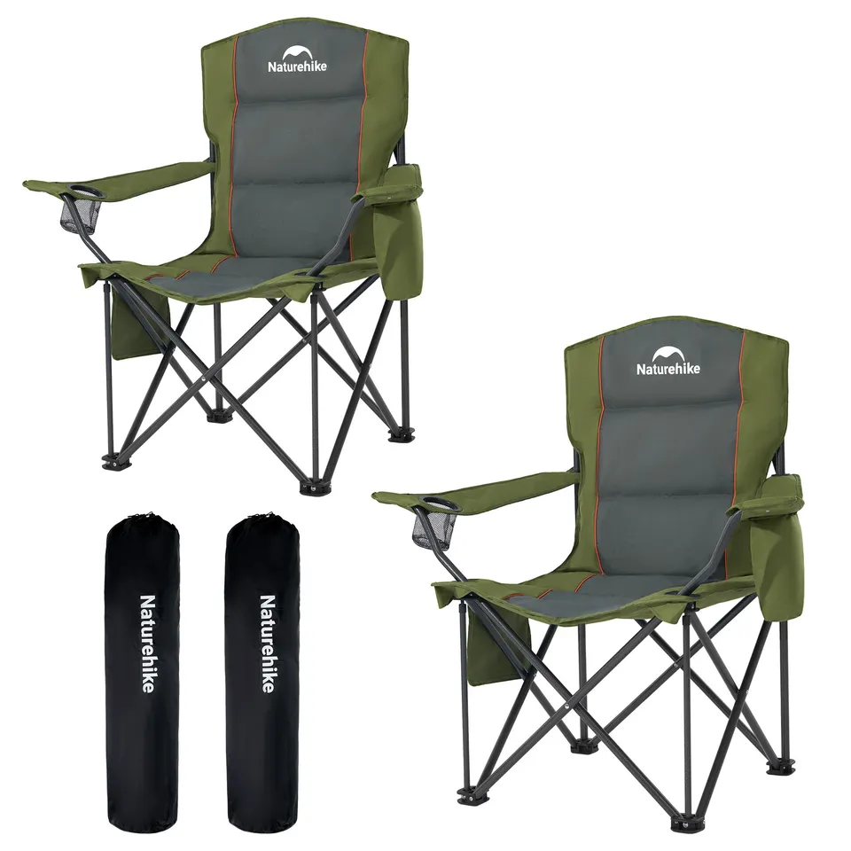 Naturehike ComfortMax T01 Chaise Camping Bleu Lot de 2 600D