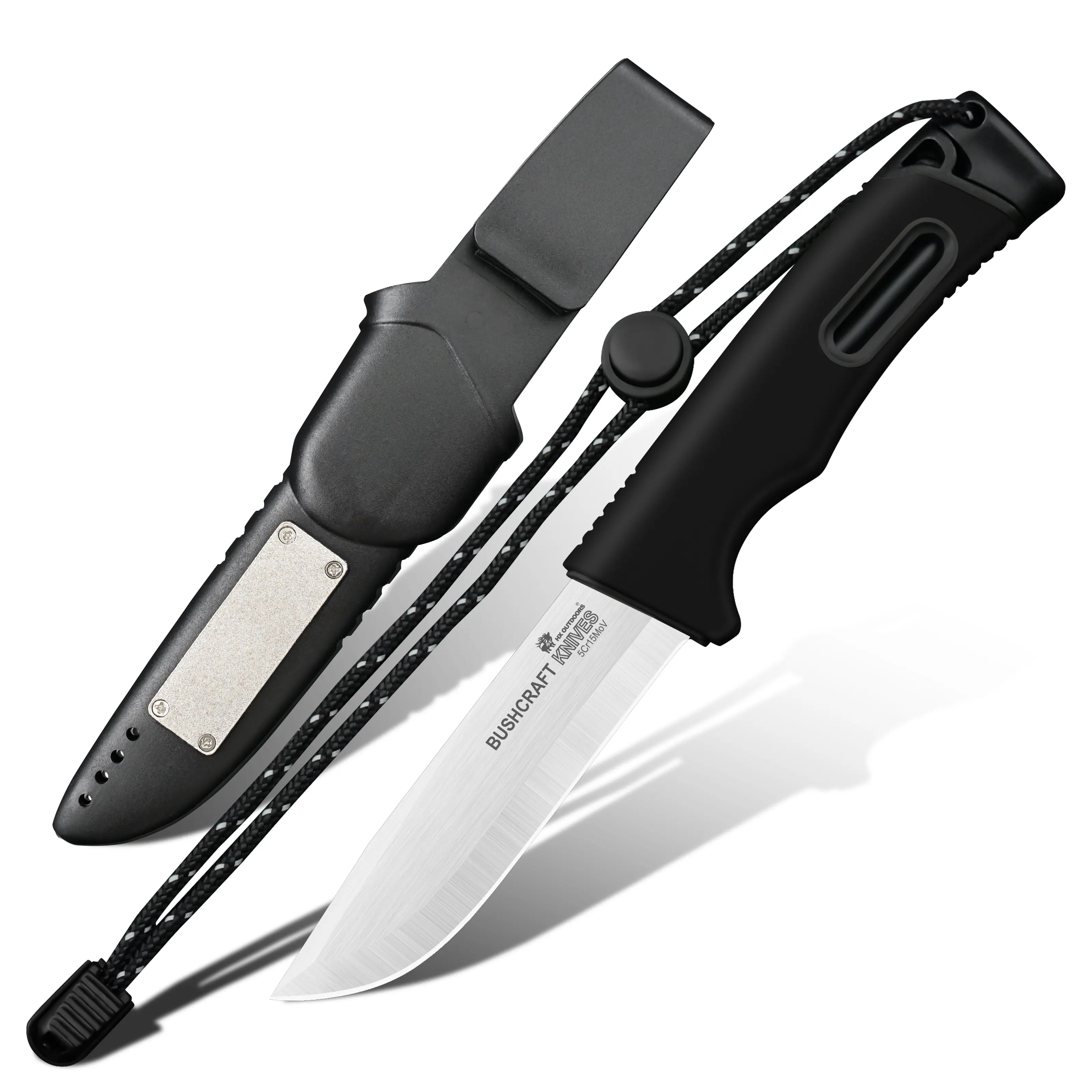 HX Survival Master 4 couteau fixe 95 mm manche noir