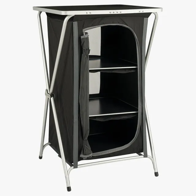 Highlander armoire camping pliable 3 étagères grise