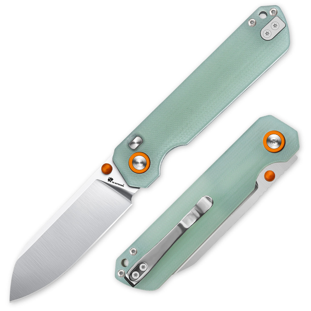 HX Hyla ZD-120S couteau pliant lame argent manche vert G10