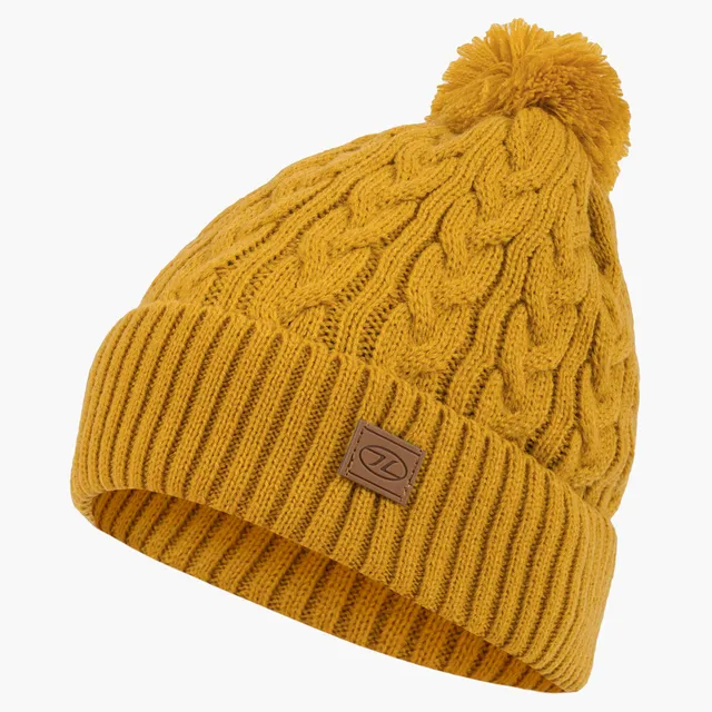 Highlander Beira bonnet pompon doublé polaire noir