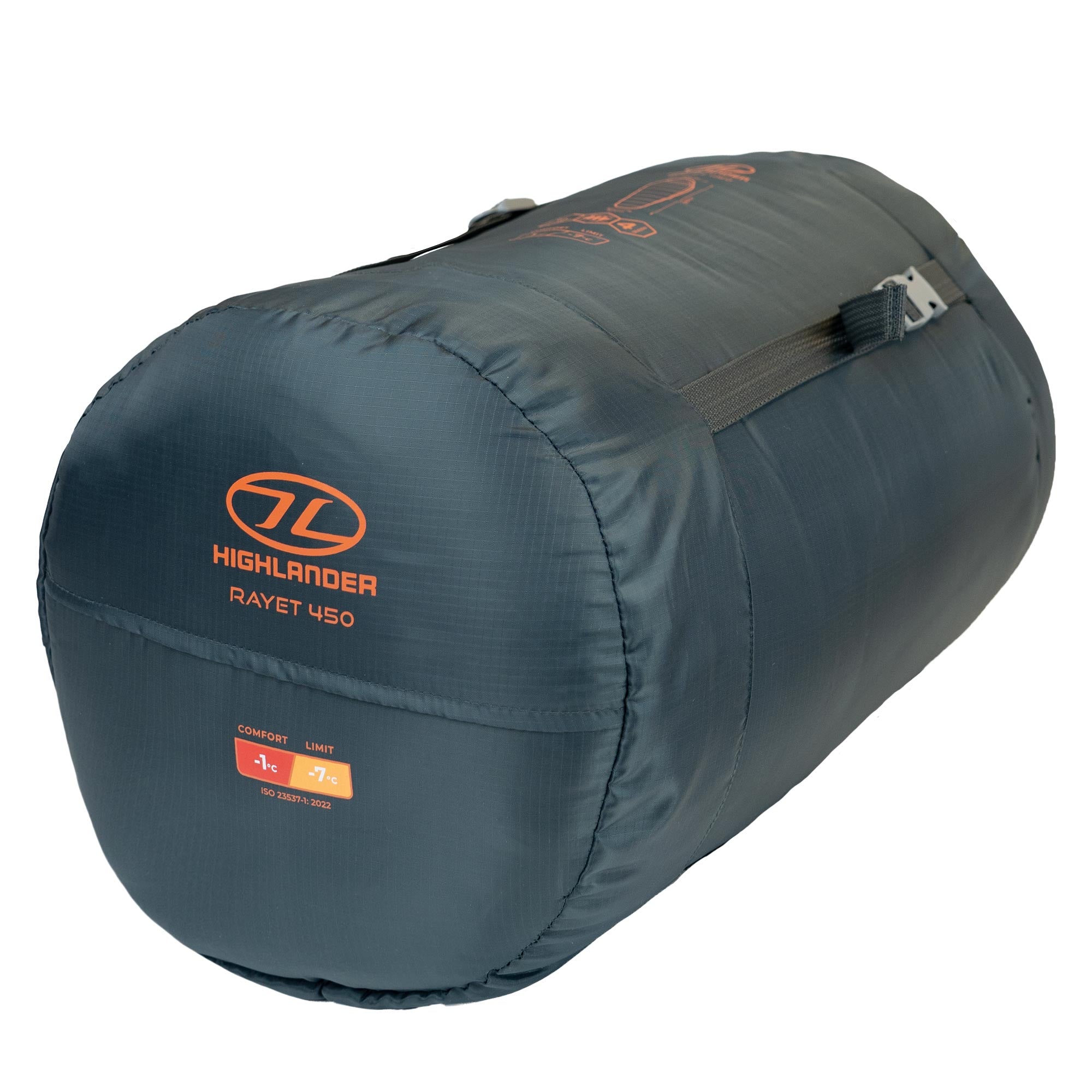 Highlander Rayet 450 sac de couchage momie gris foncé