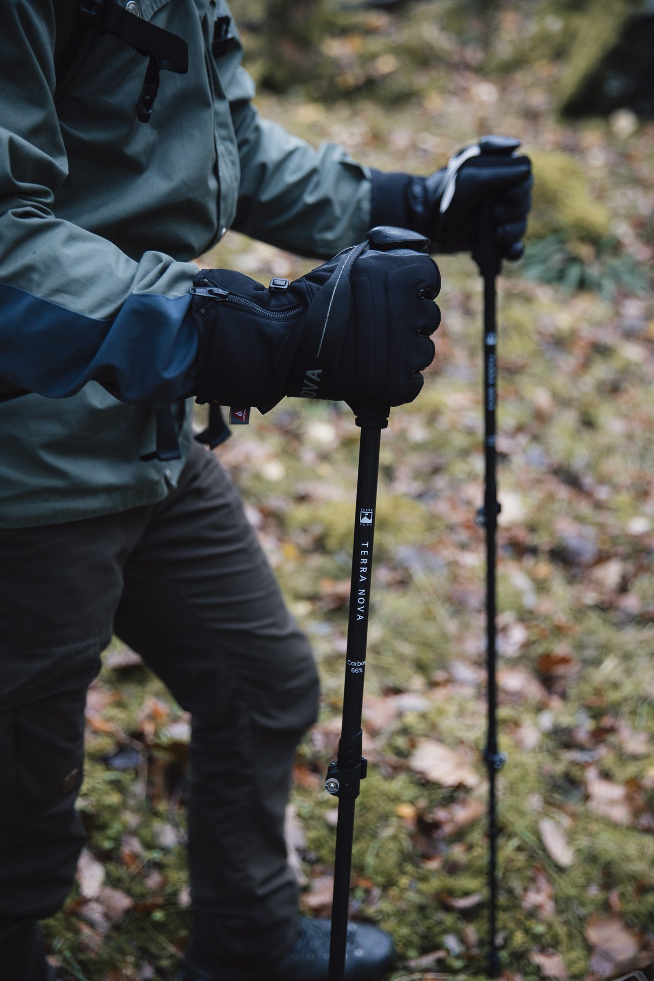 Terra Nova Trail bâton randonnée carbone 192g EVA
