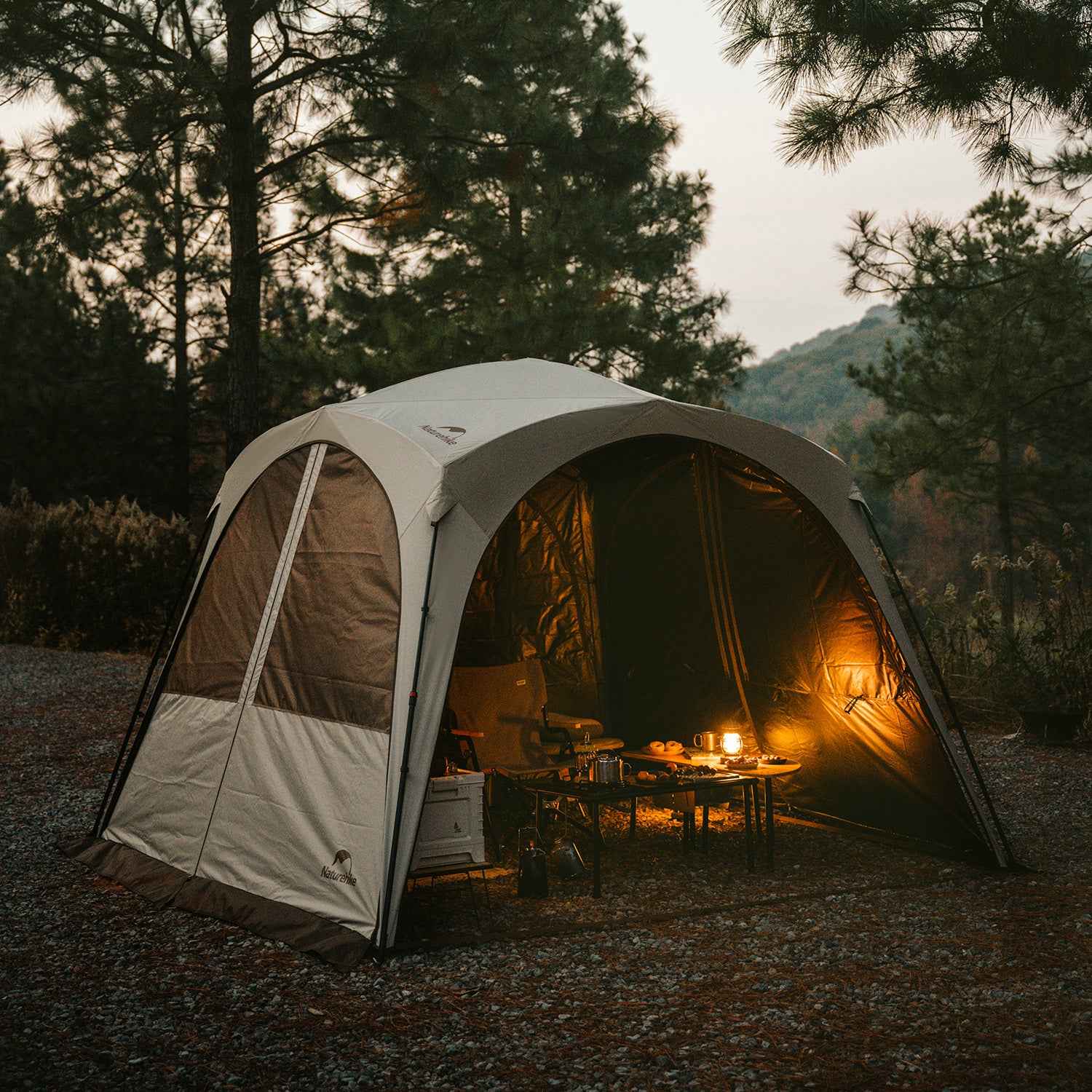 Naturehike Cloud Boundar auvent camping 4 côtés zip cheminée