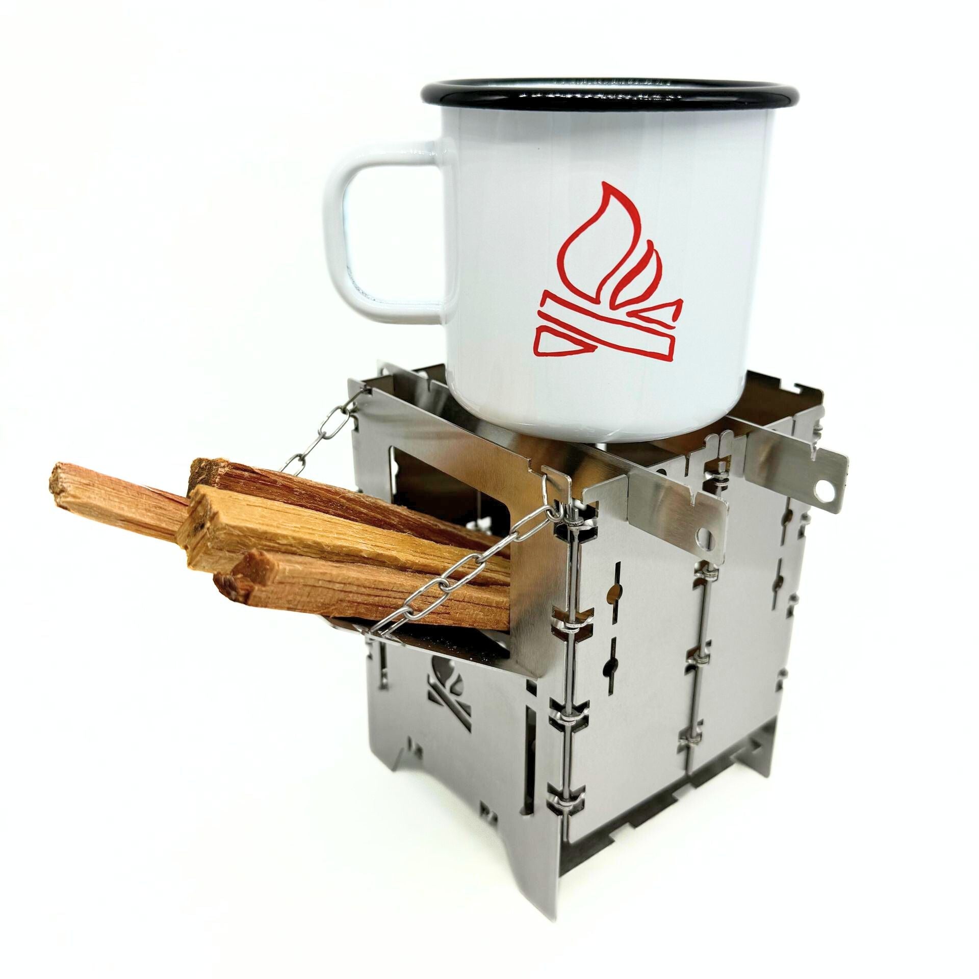 Bushcraft Essentials Bushbox LF rampe à bois réchaud inox