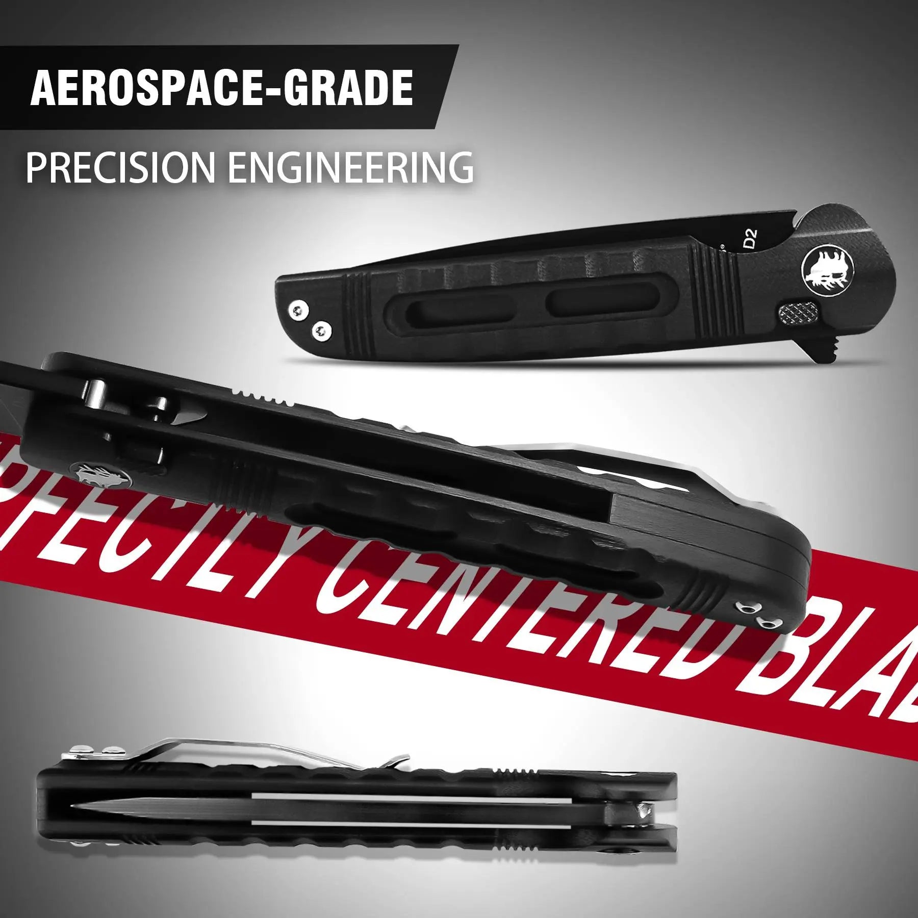 HX Dark Master ZD-112B couteau pliant D2 noir G10 80 mm