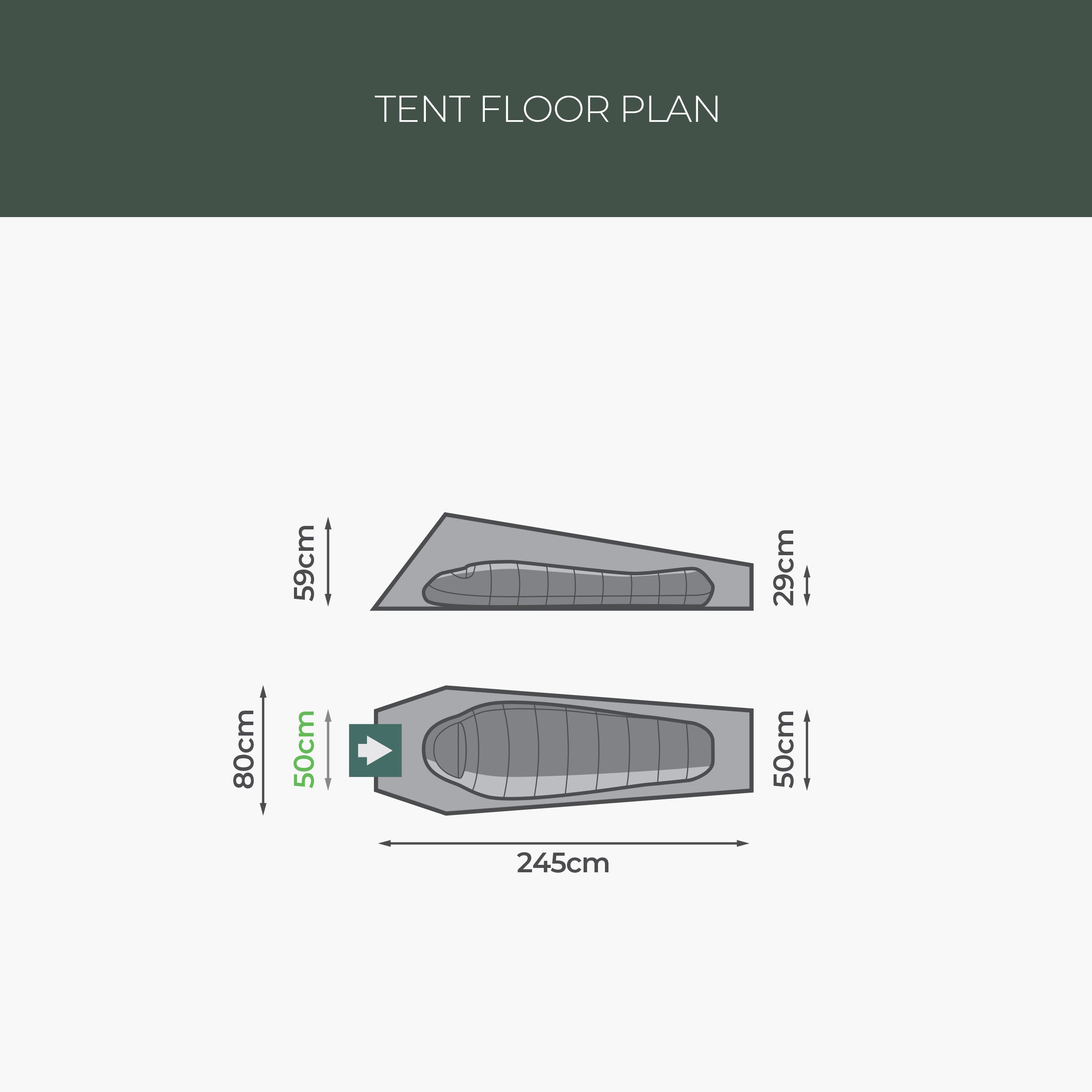 Highlander Falcon Bivi tente bivouac 1 personne vert