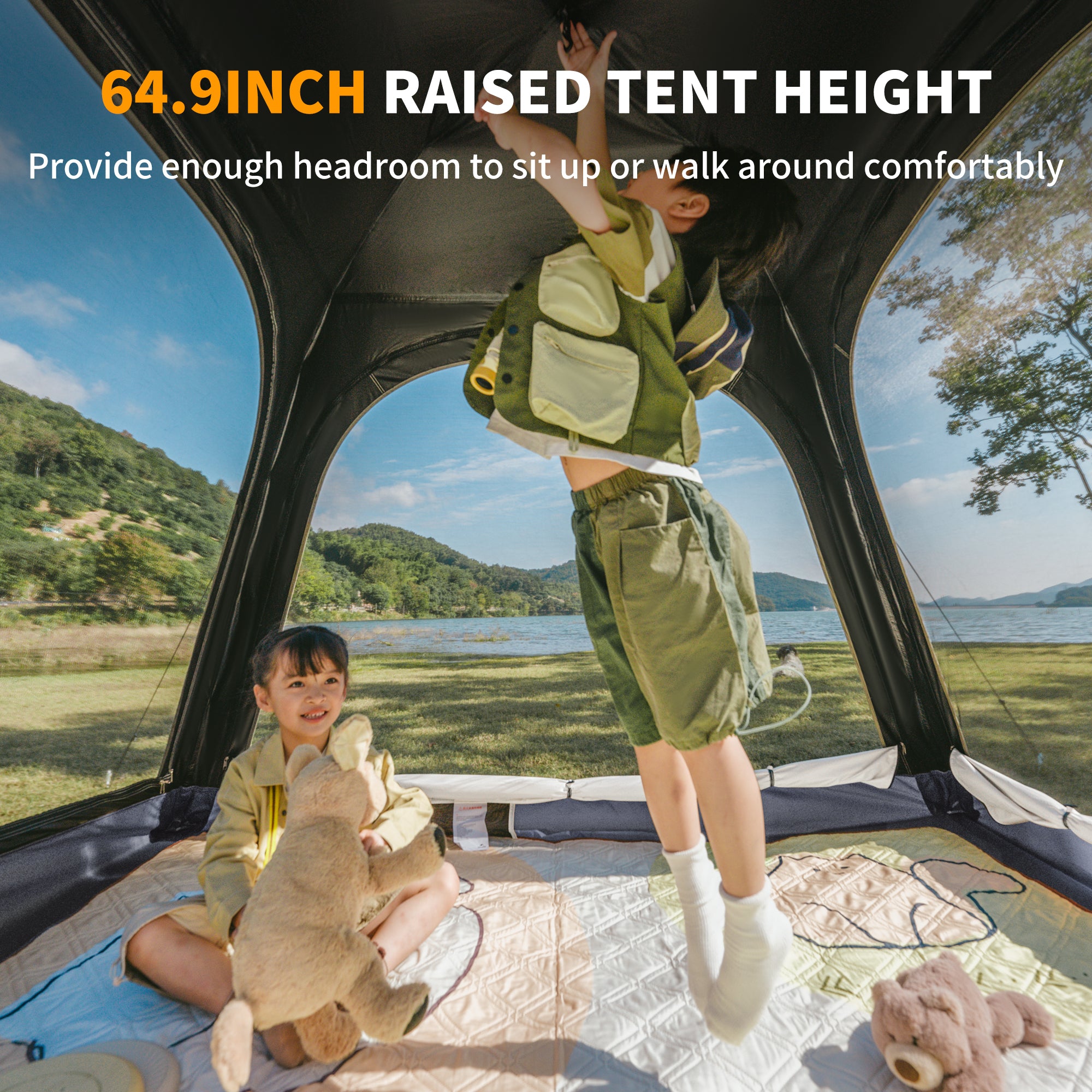 Naturehike Ango tente camping instantanée 3-4 pers auvent 9 m²