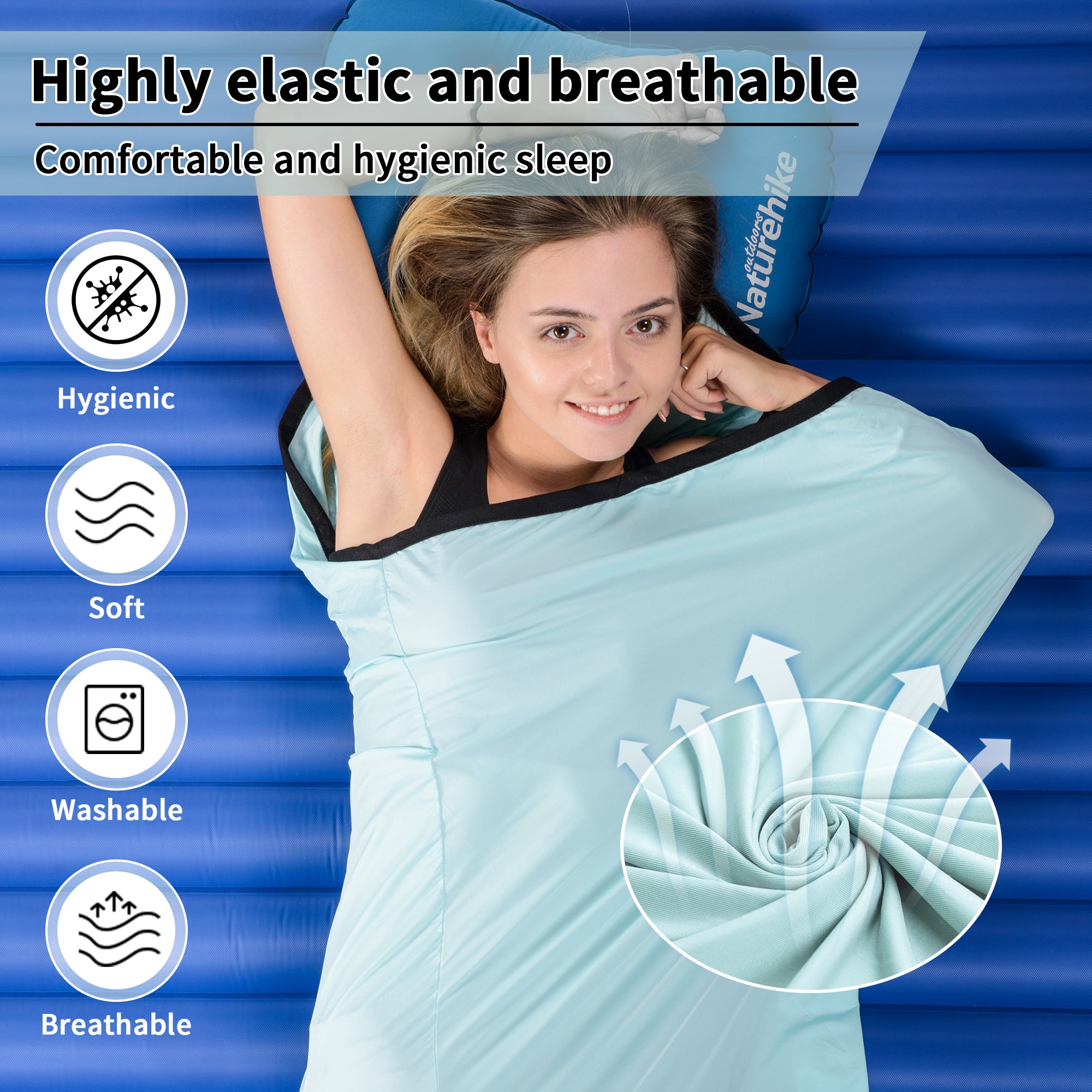 Naturehike PE080 doublure sac de couchage orange extensible