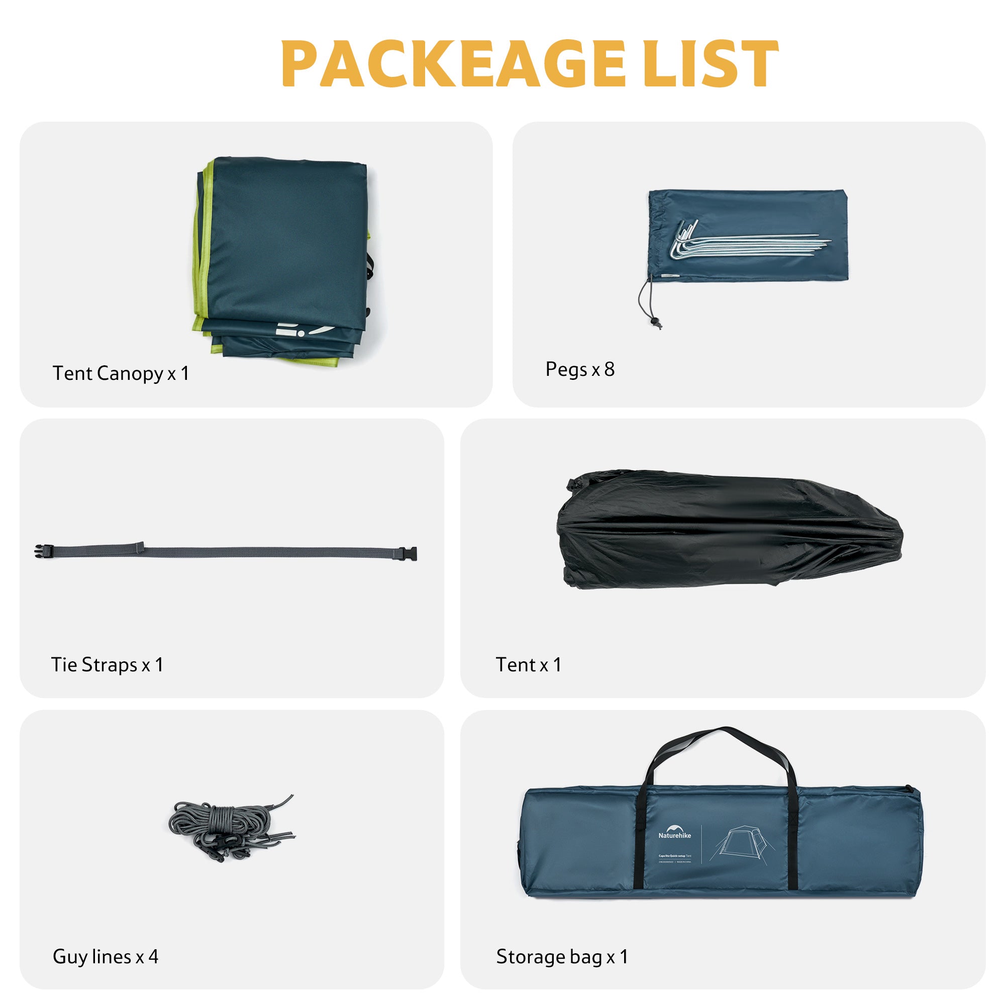 Naturehike Cape Lite tente camping 6 places montage 60s
