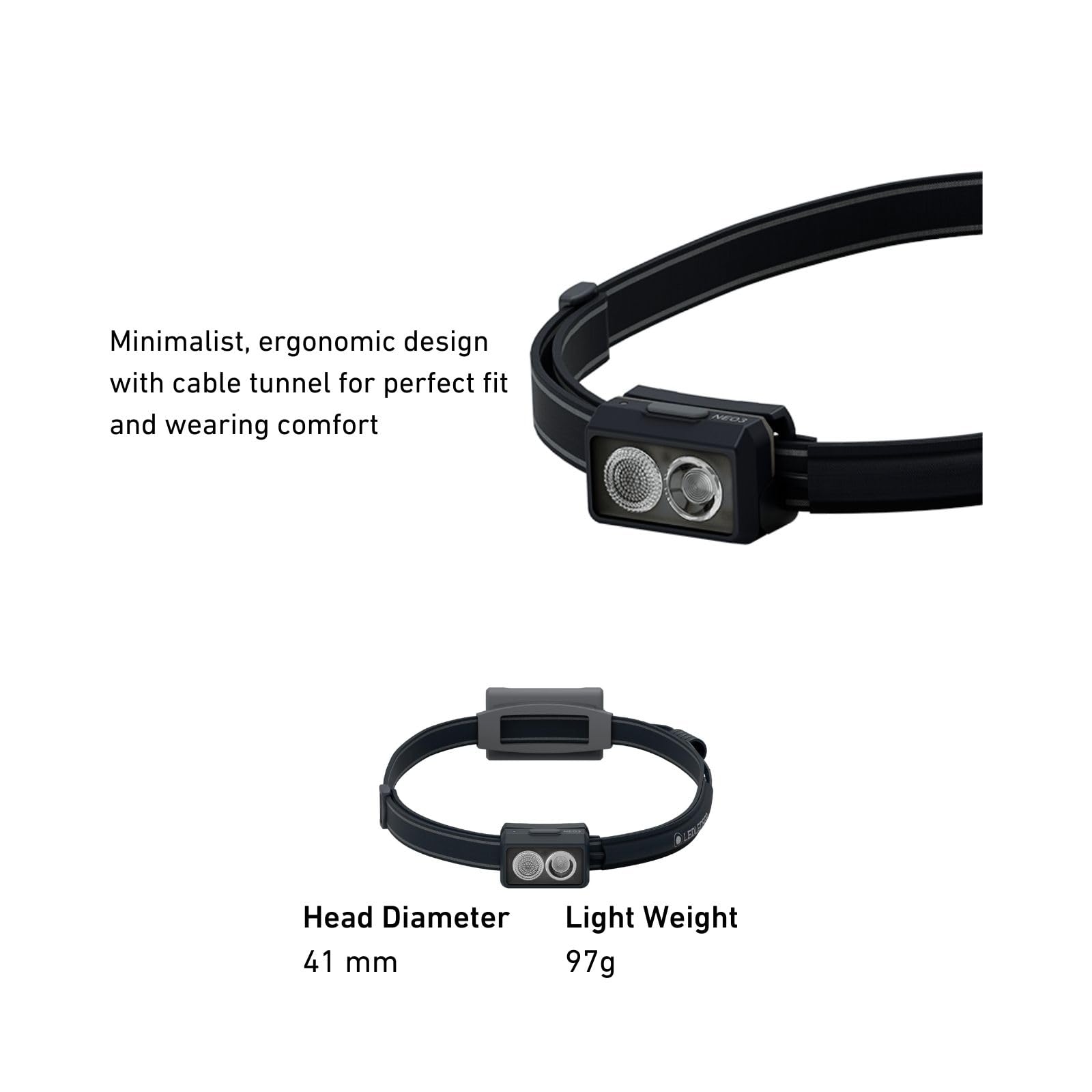 Ledlenser NEO3 lampe frontale noir 400 lm piles AAA