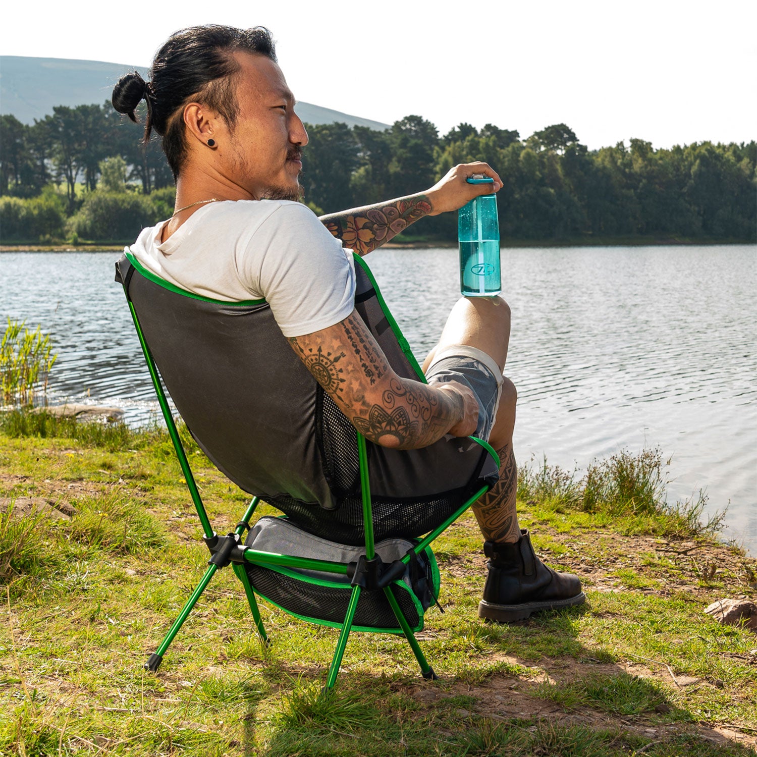 Highlander Ayr Chaise Camping Pliante Gris 0,9 kg Alu