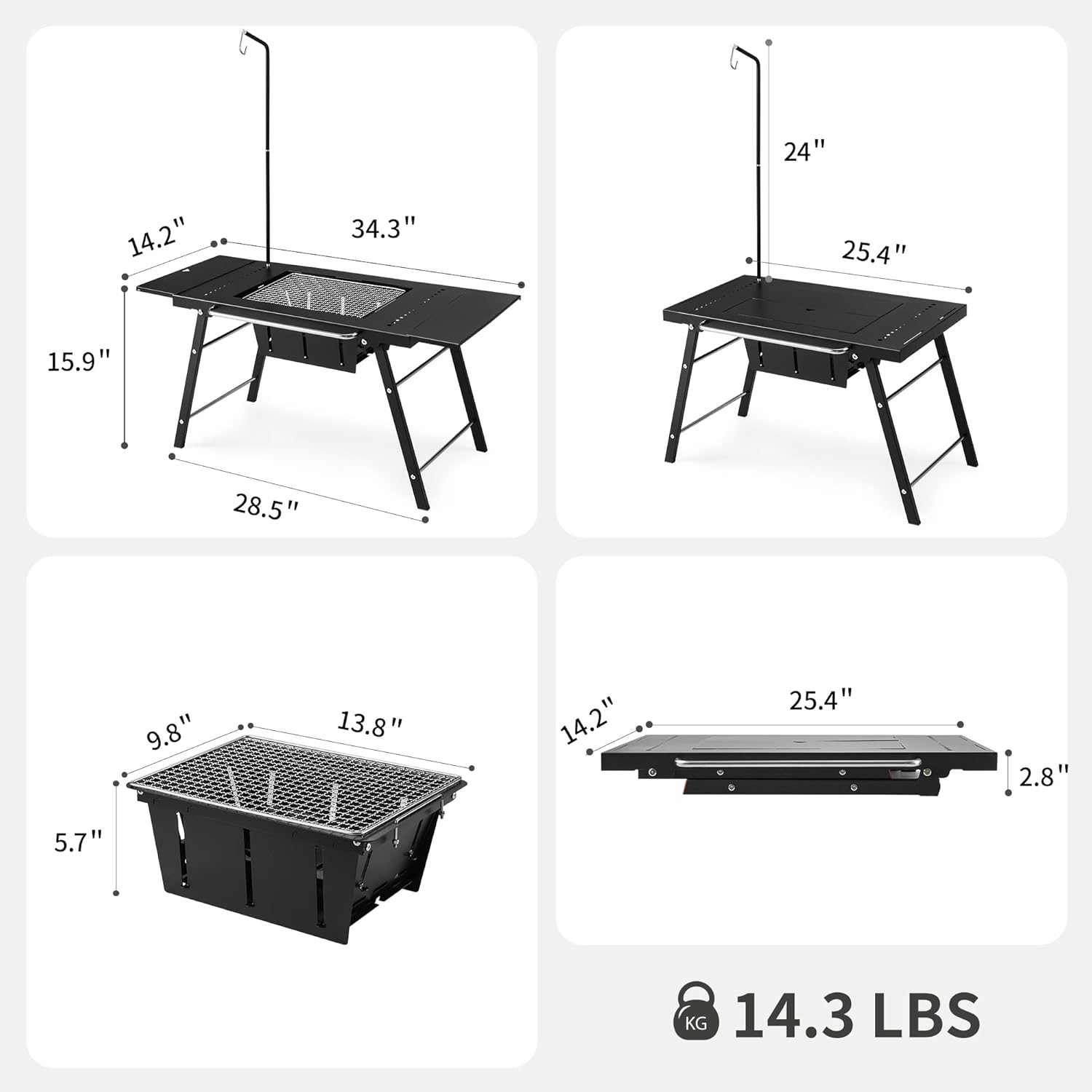 Naturehike TerraGrid IGT table camping modulaire grill