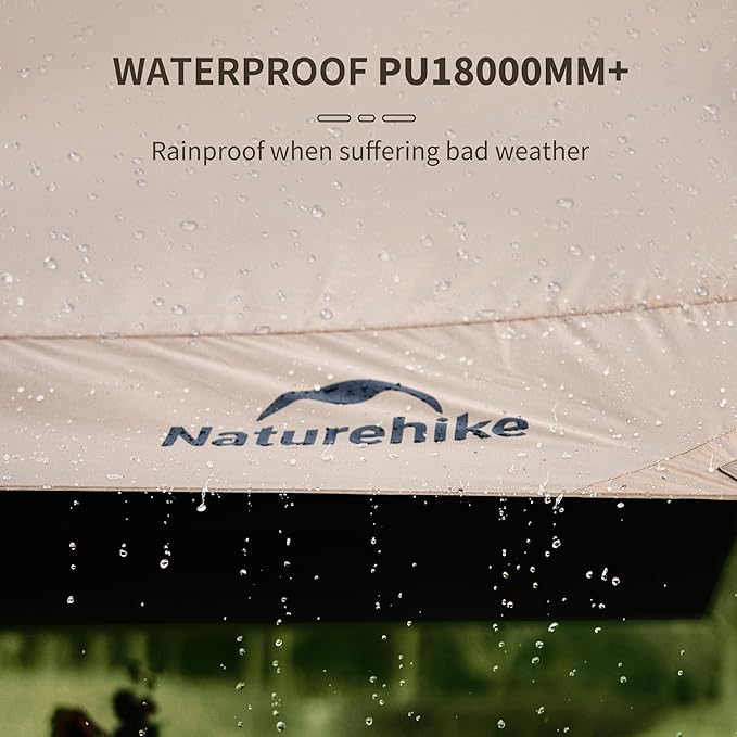Naturehike Cloud Skies Lite auvent camping M hexagone noir